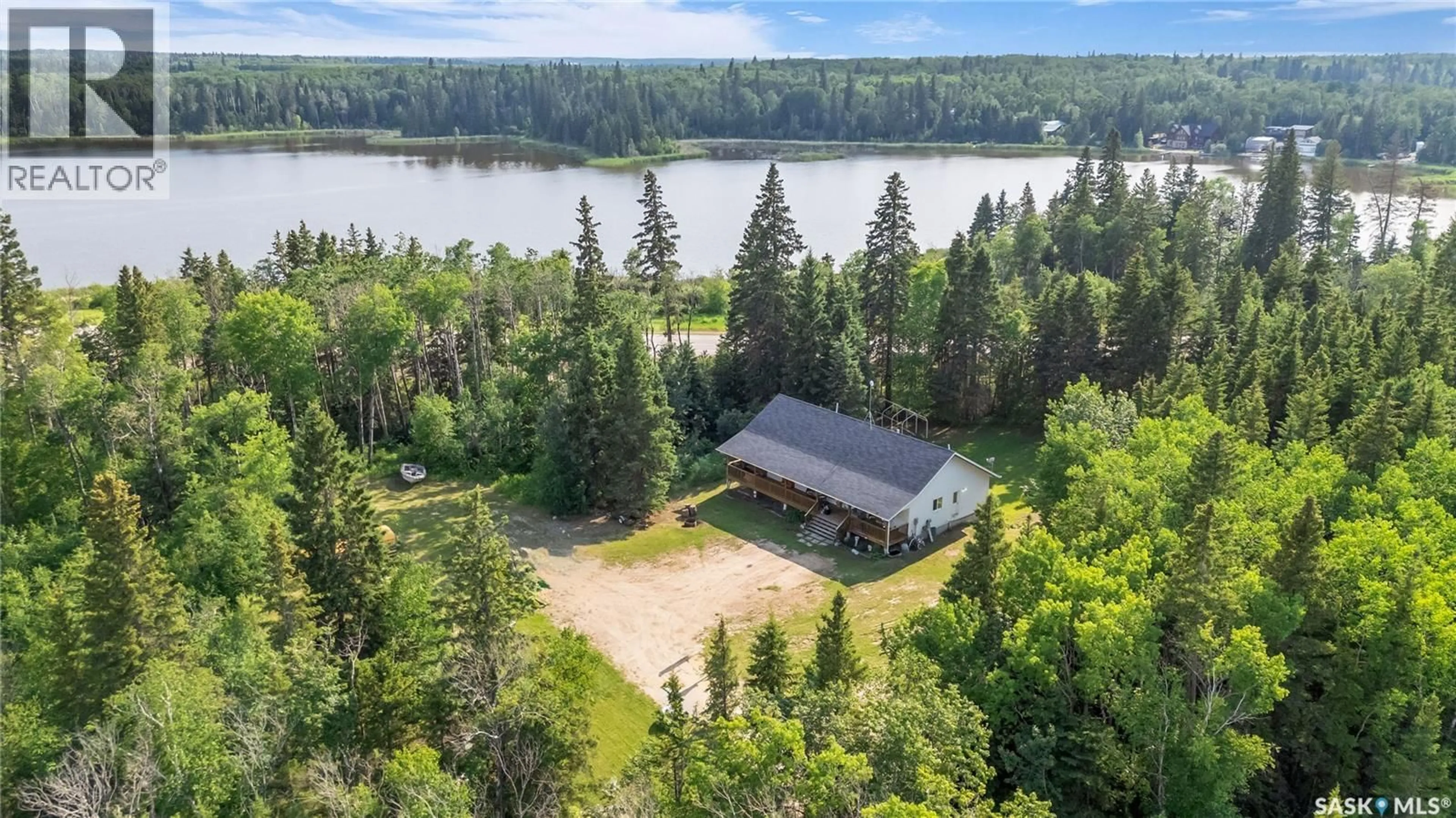 A pic from outside/outdoor area/front of a property/back of a property/a pic from drone, water/lake/river/ocean view for GUSTAFSON ACREAGE, Paddockwood Rm No. 520 Saskatchewan S0J0N0