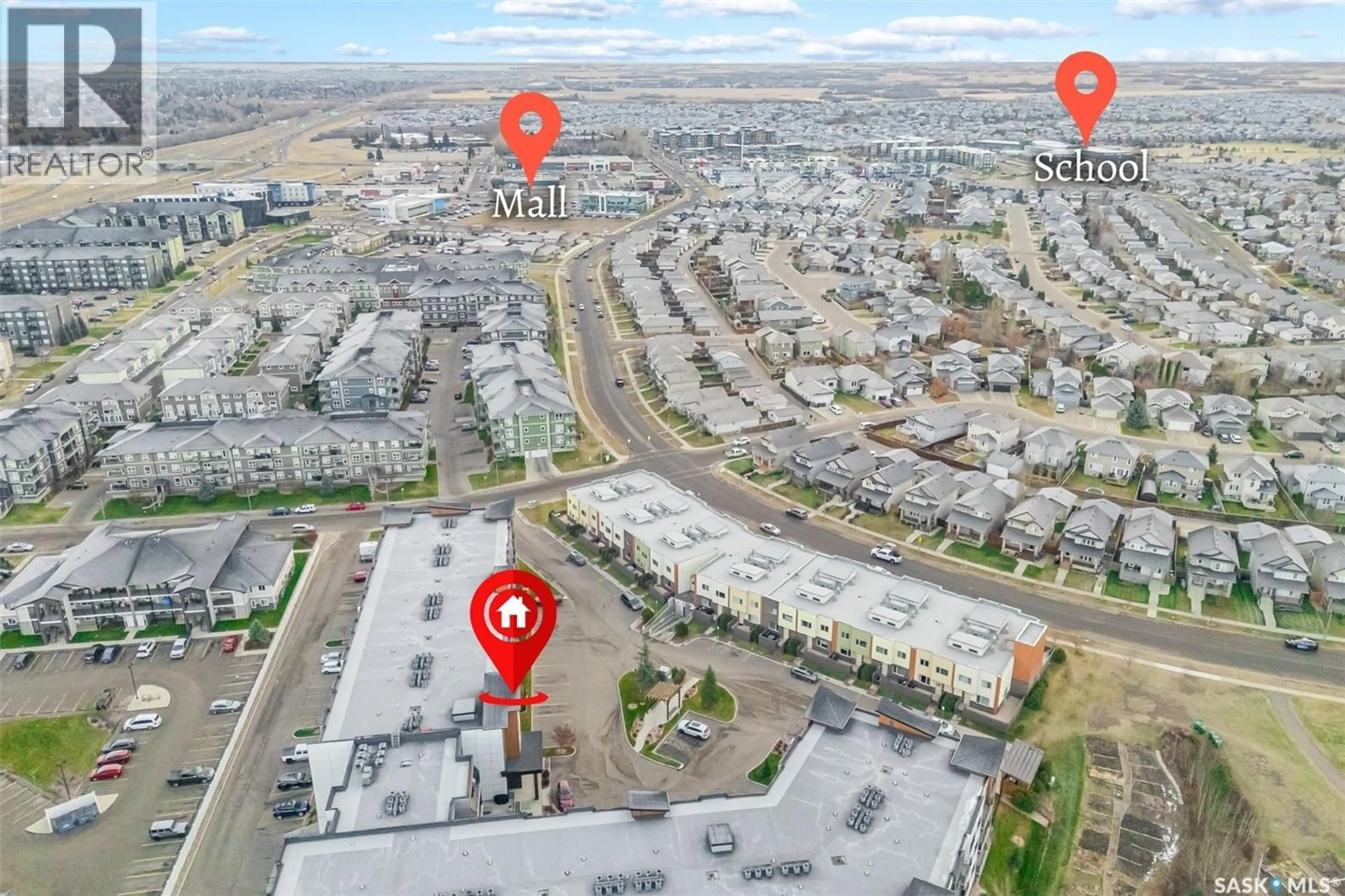 A pic from outside/outdoor area/front of a property/back of a property/a pic from drone, street for 105 - 212 WILLIS CRESCENT, Saskatoon Saskatchewan S7T0Z3