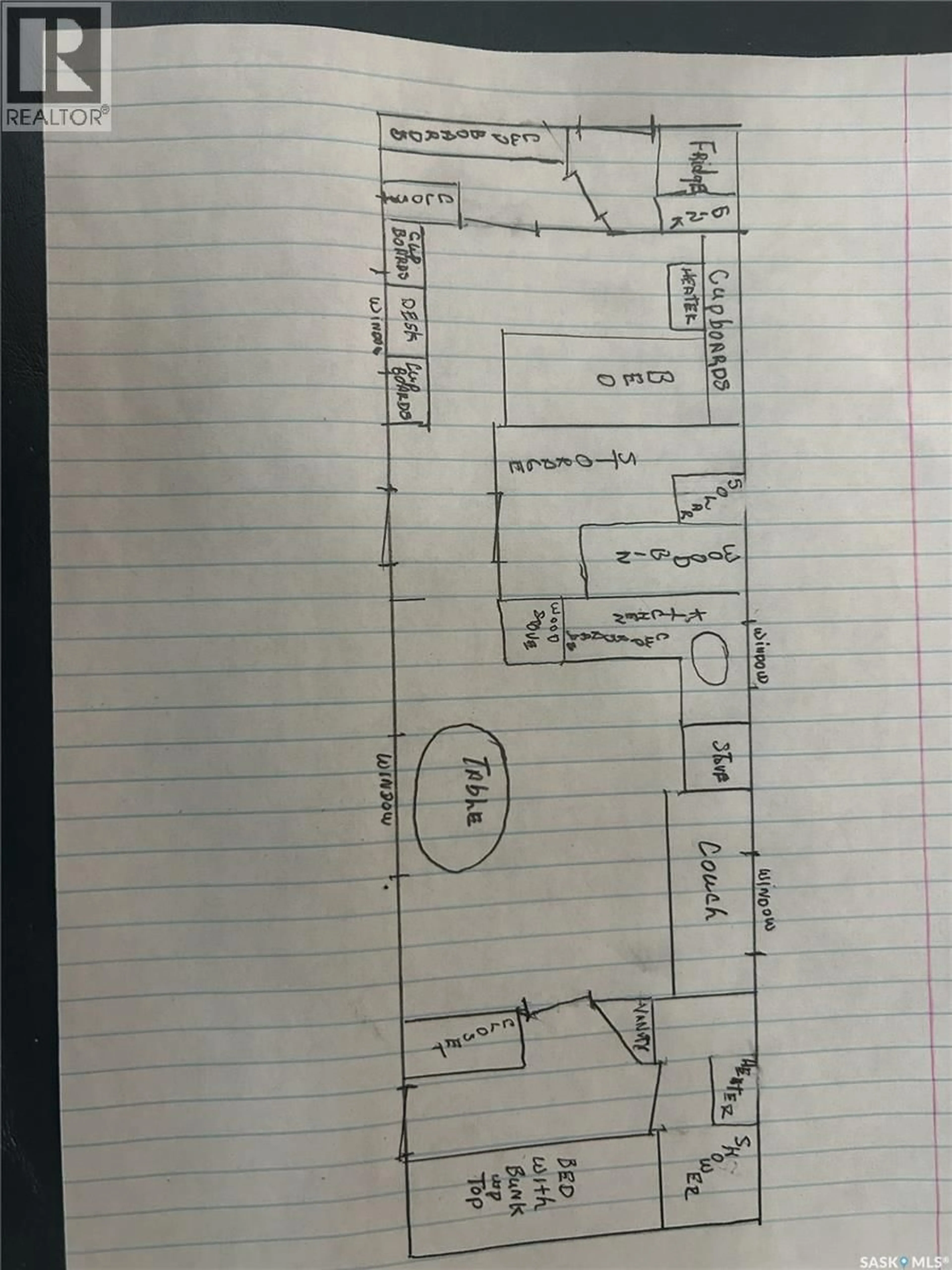 Floor plan for REAUME HUNTING SHACK, Hudson Bay Rm No. 394 Saskatchewan S0E0L0