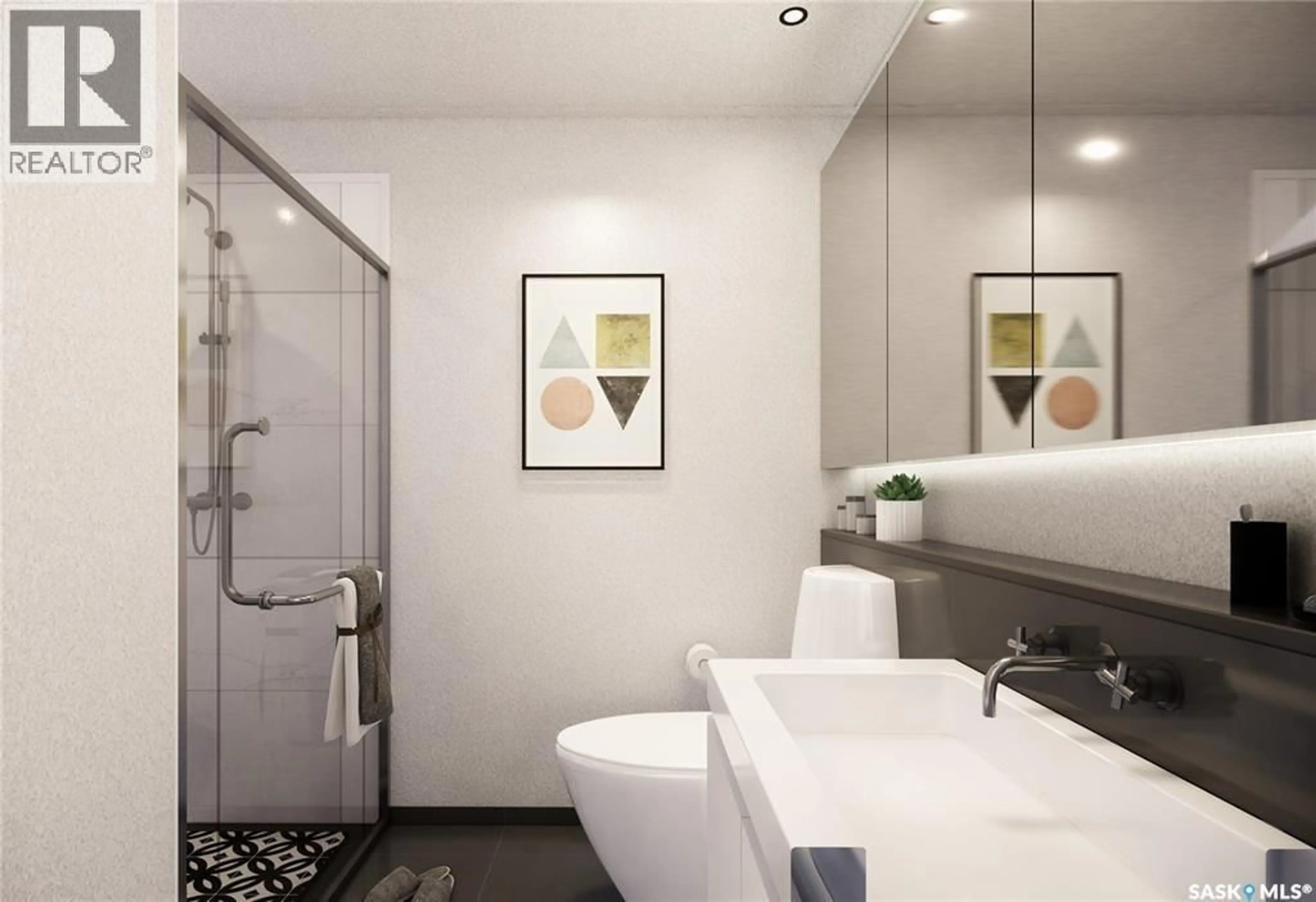 Contemporary bathroom, ceramic/tile floor for S - 1 298 PRAIRIE DAWN DRIVE, Dundurn Saskatchewan S0K1K0