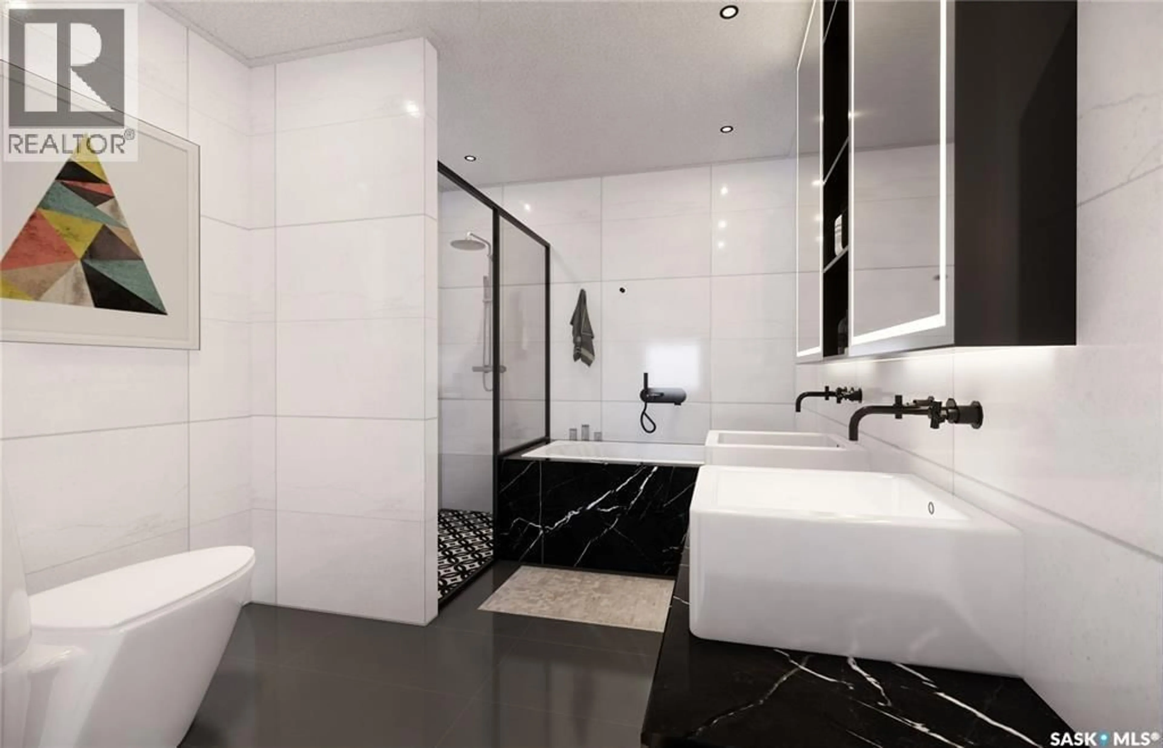 Contemporary bathroom, ceramic/tile floor for S - 1 298 PRAIRIE DAWN DRIVE, Dundurn Saskatchewan S0K1K0