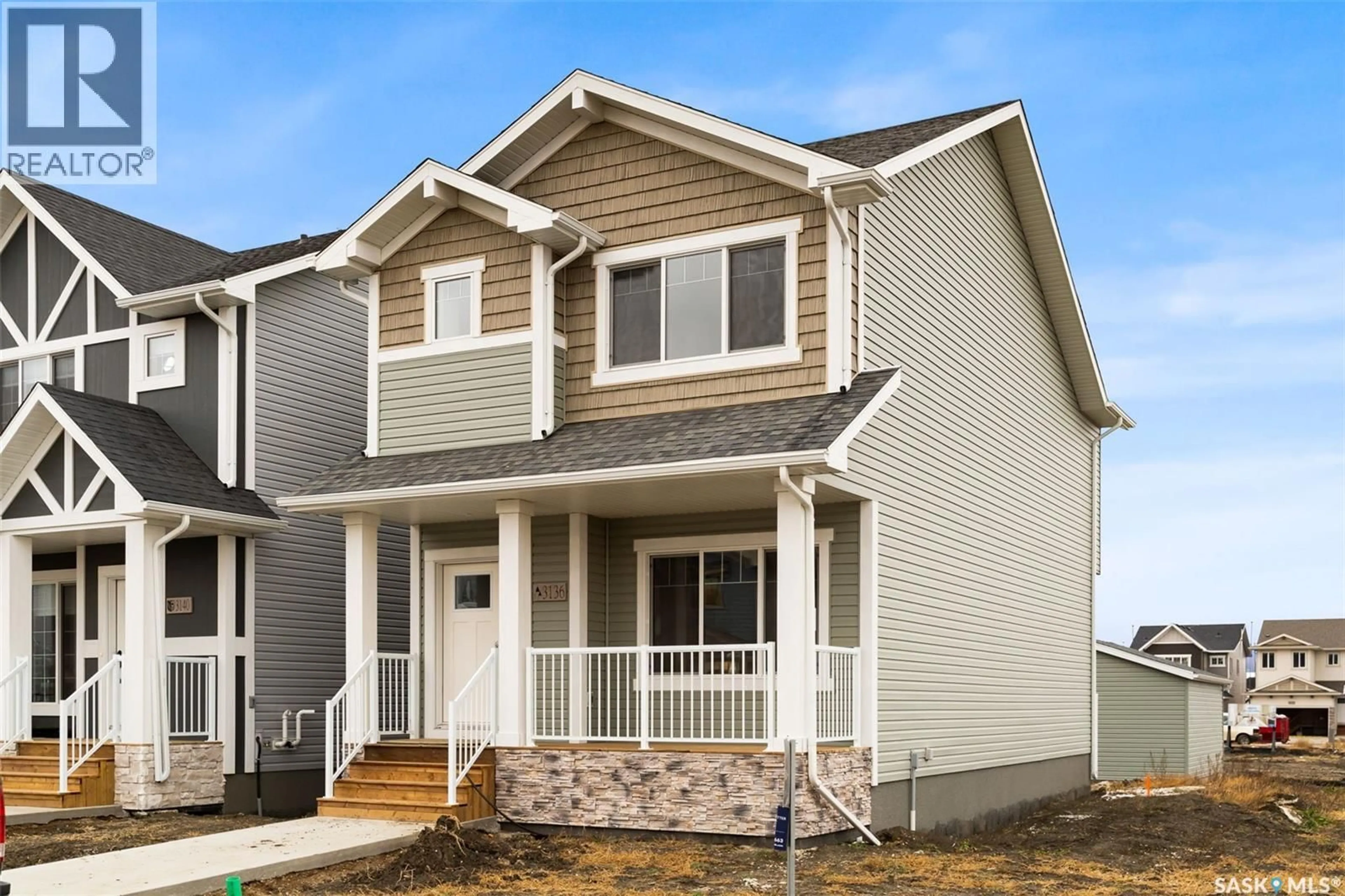 Home with vinyl exterior material, street for 3136 GREEN TURTLE ROAD, Regina Saskatchewan S4N7K9