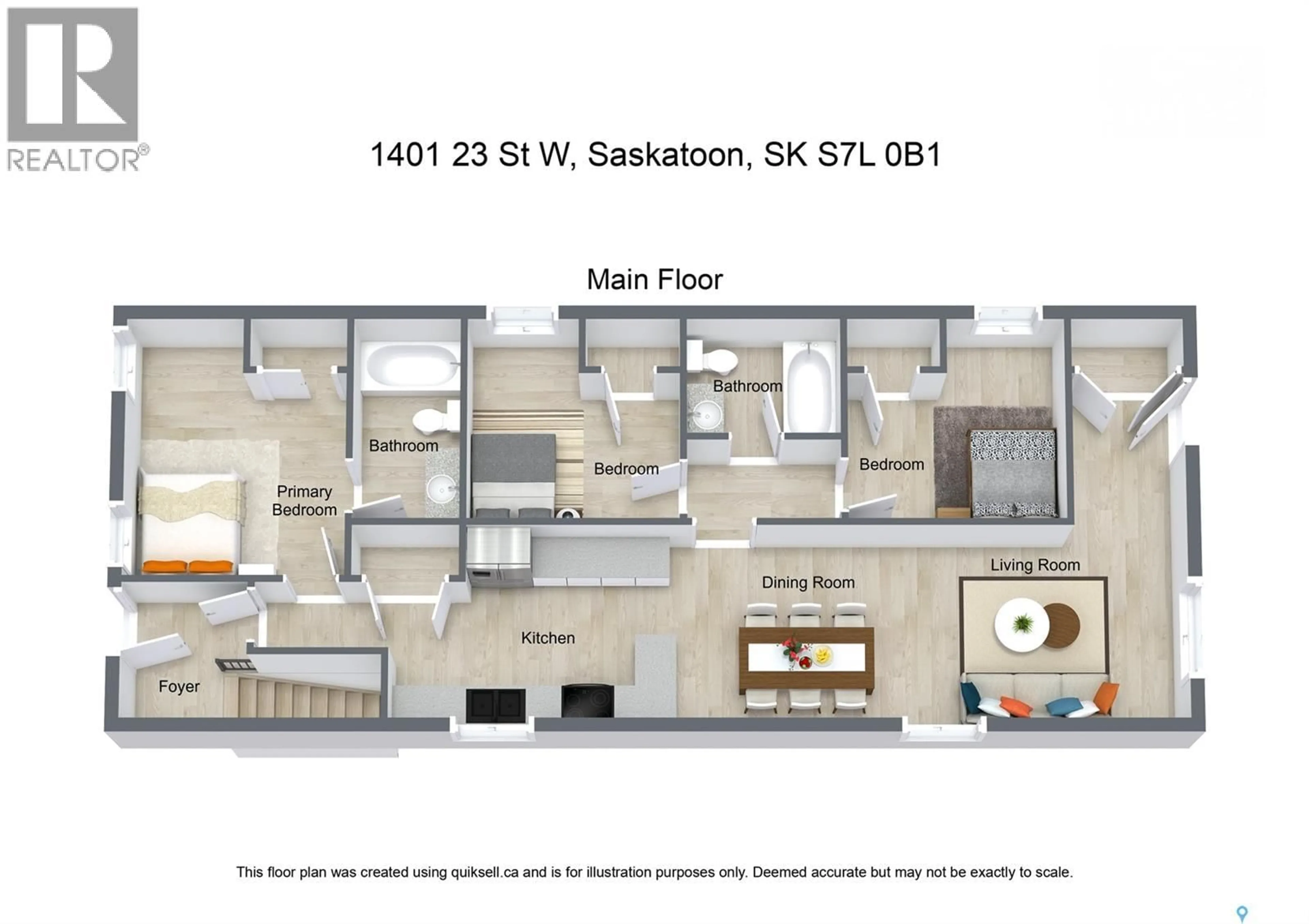 Floor plan for 1401 23RD STREET, Saskatoon Saskatchewan S7L0B1