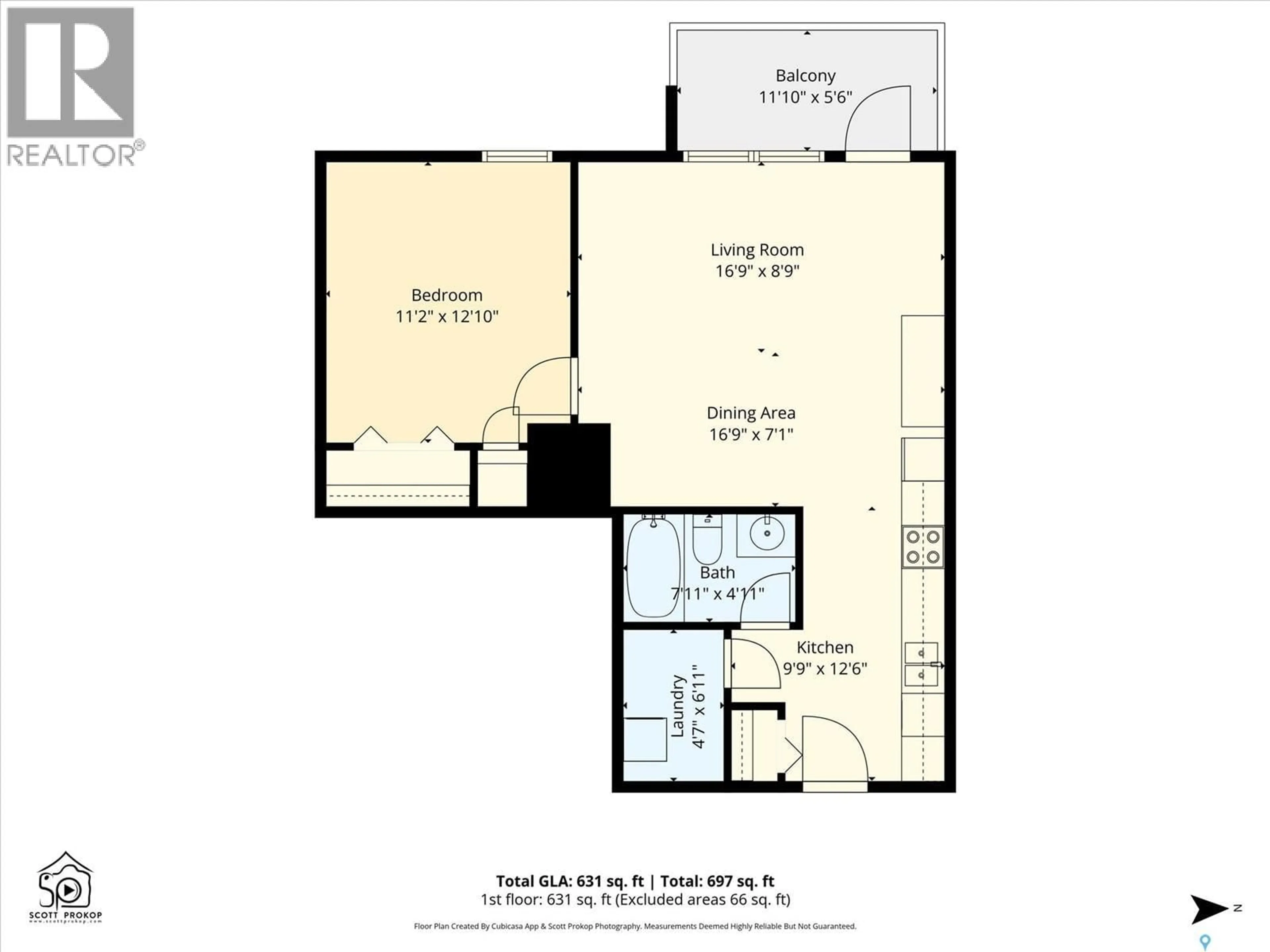 Floor plan for 106 - 3106 WILLIS CRESCENT, Saskatoon Saskatchewan S7T0Y6