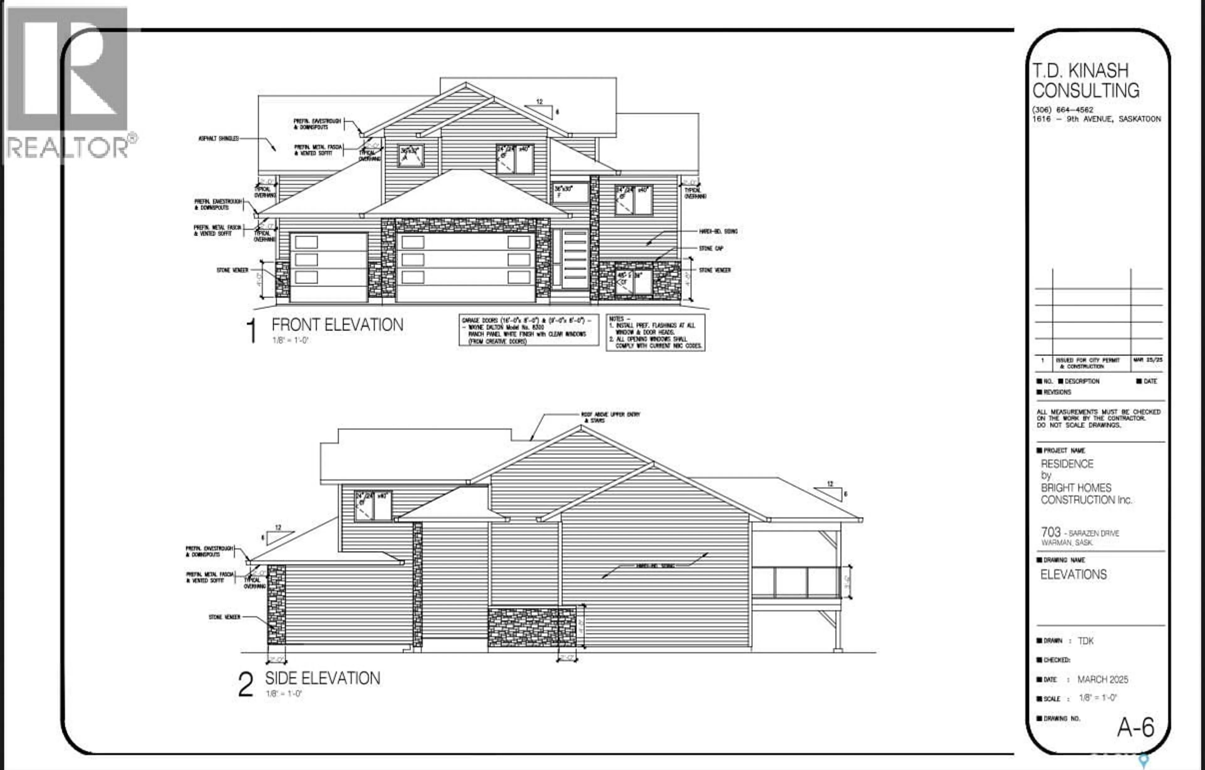 Floor plan for 703 SARAZEN DRIVE, Warman Saskatchewan S0K4S4