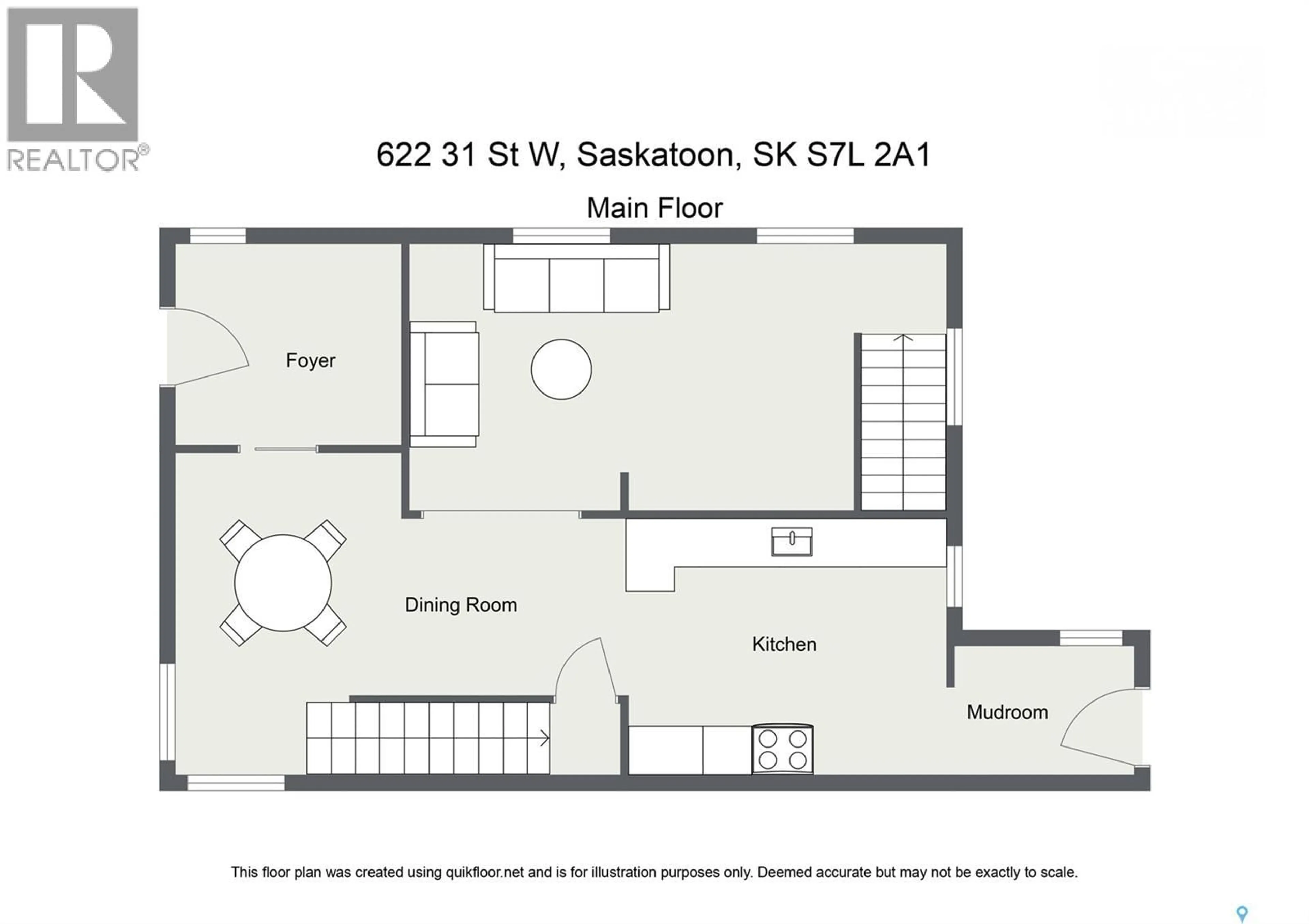 Floor plan for 622 31ST STREET, Saskatoon Saskatchewan S7L0R3