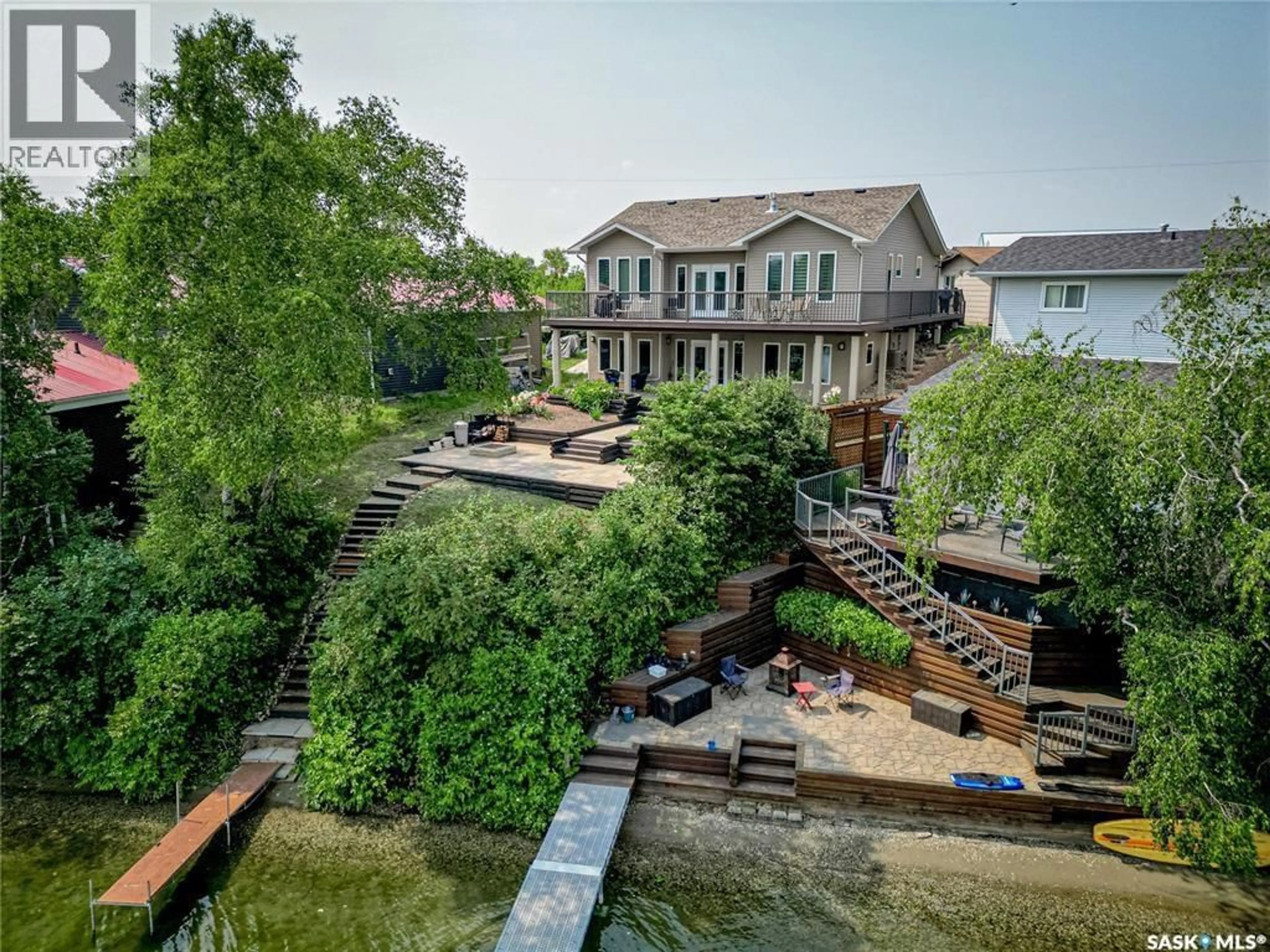 A pic from outside/outdoor area/front of a property/back of a property/a pic from drone, water/lake/river/ocean view for 110 LAKEVIEW DRIVE, Keys Rm No. 303 Saskatchewan S0A4A0