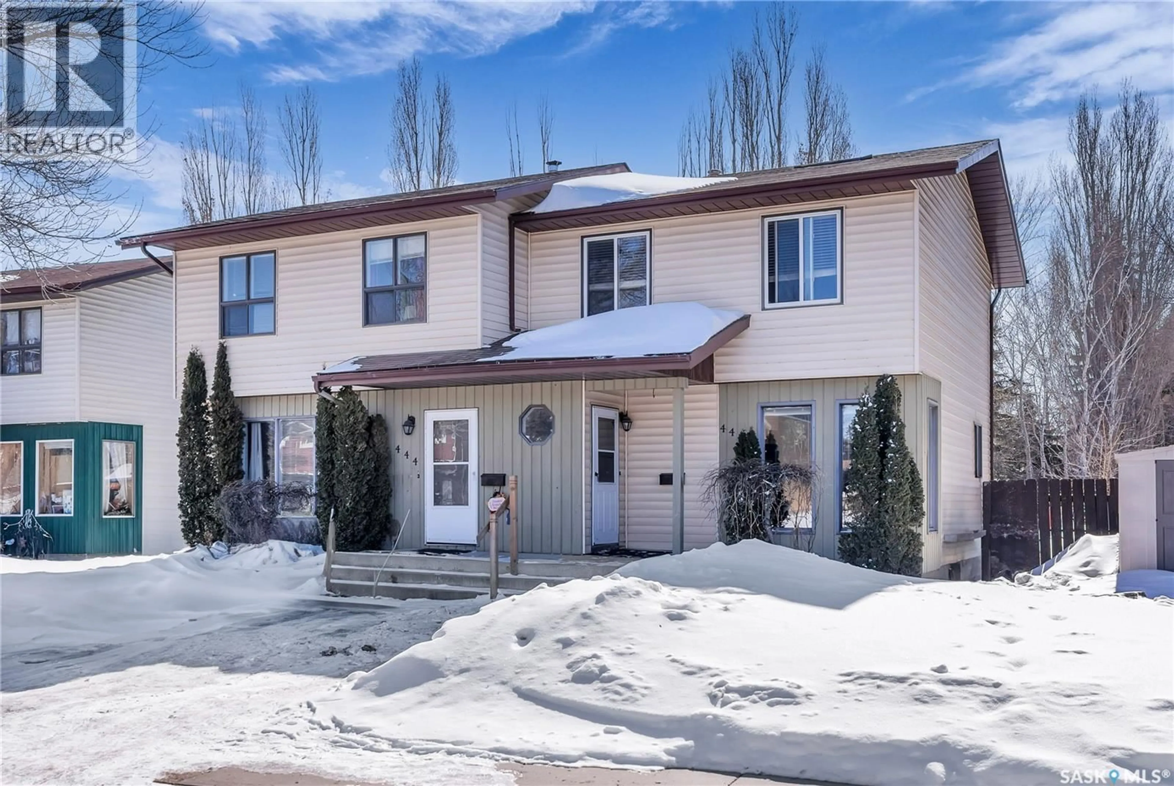 Home with brick exterior material, street for 442-444 RUSSELL ROAD, Saskatoon Saskatchewan S7K6K9
