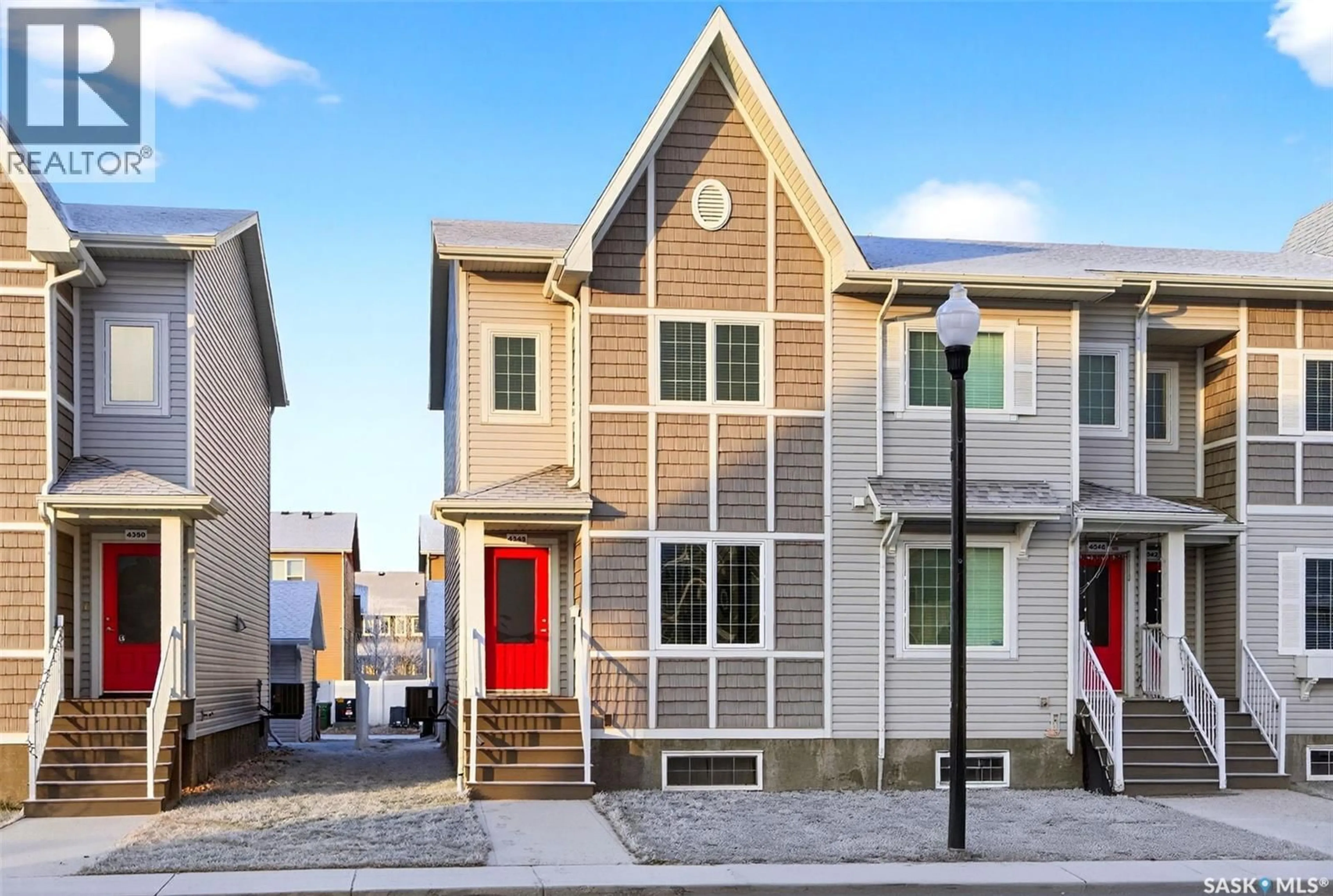 Home with vinyl exterior material, street for 4348 SHAFFER STREET, Regina Saskatchewan S4W0L4