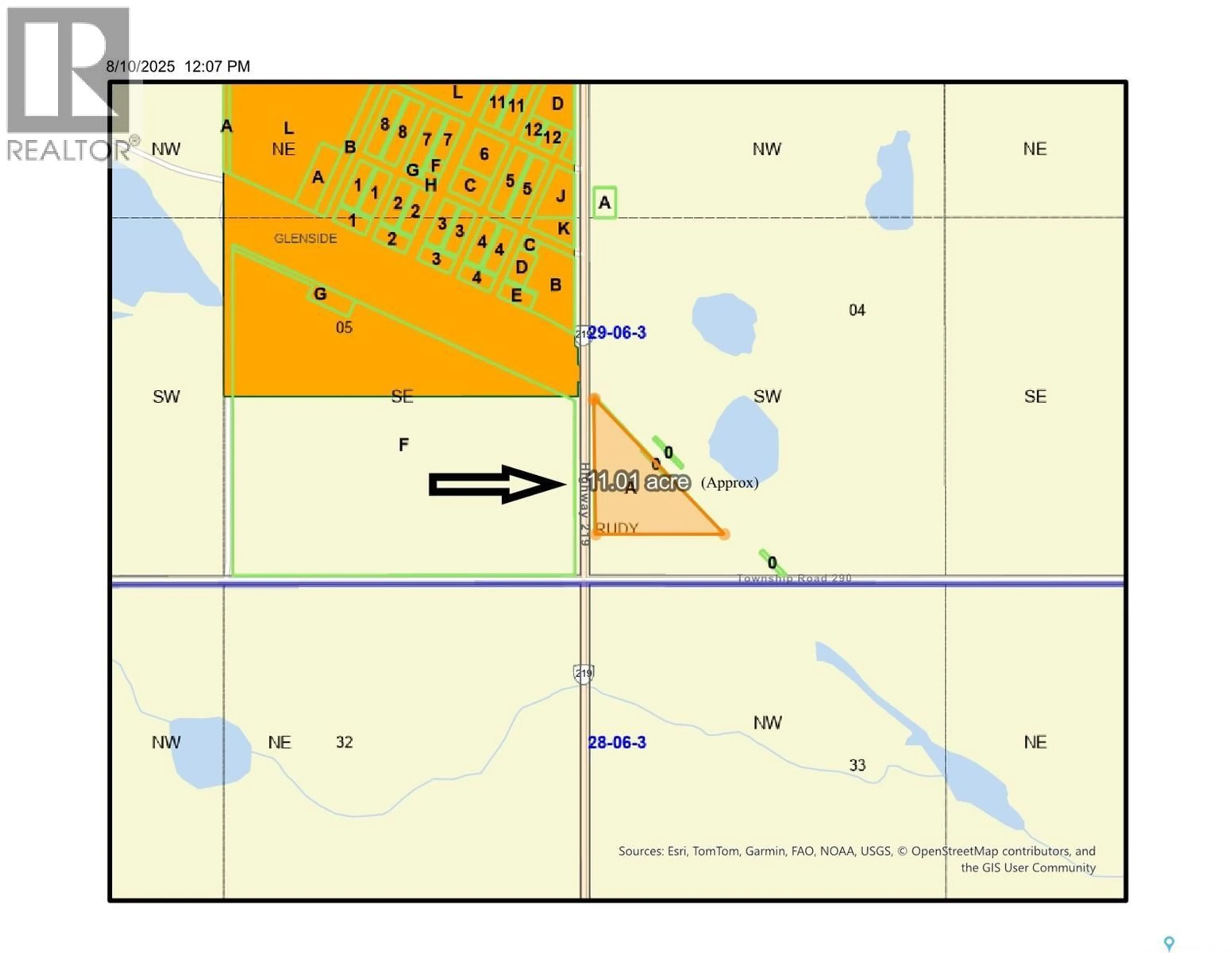 Picture of a map for GLENSIDE ACREAGE, Rudy Rm No. 284 Saskatchewan S0H1T0