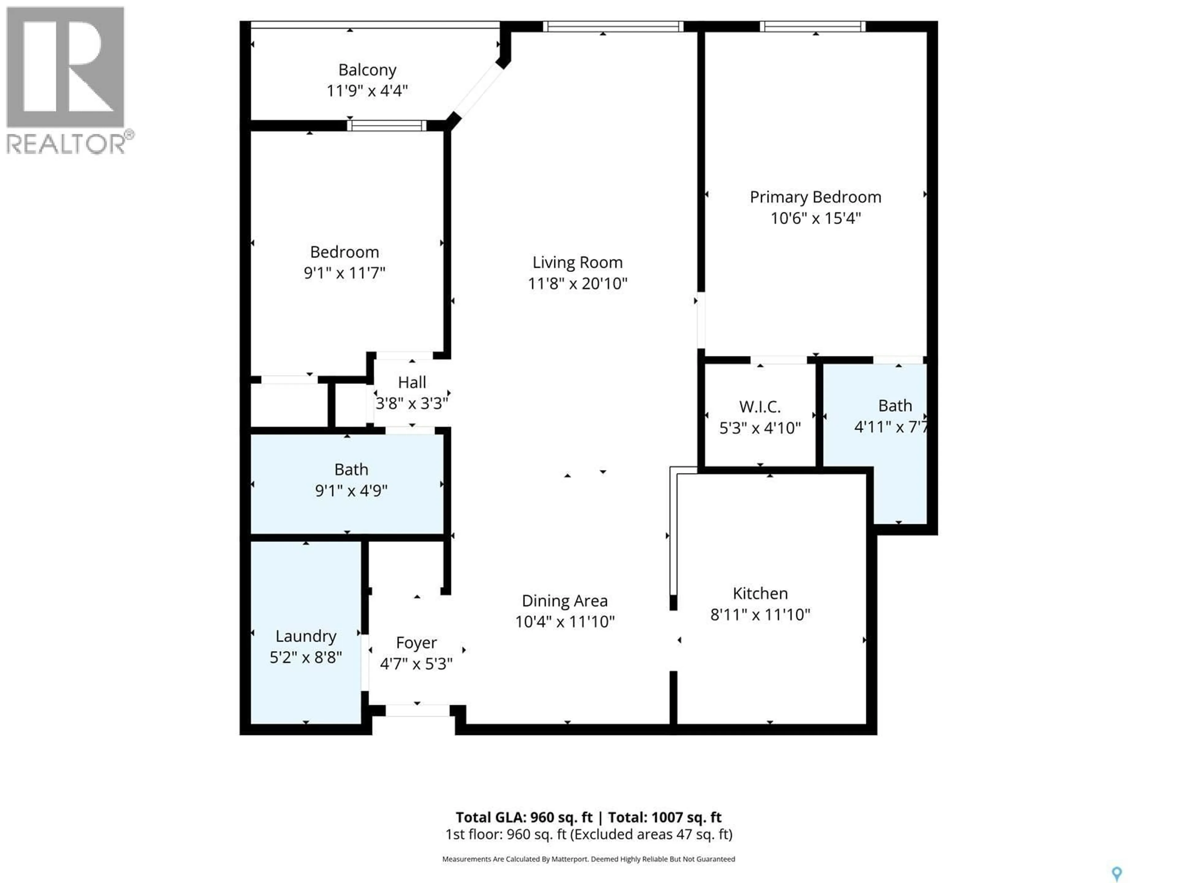 Floor plan for 1735 - 211 MCKERCHER DRIVE, Saskatoon Saskatchewan S7H5N6