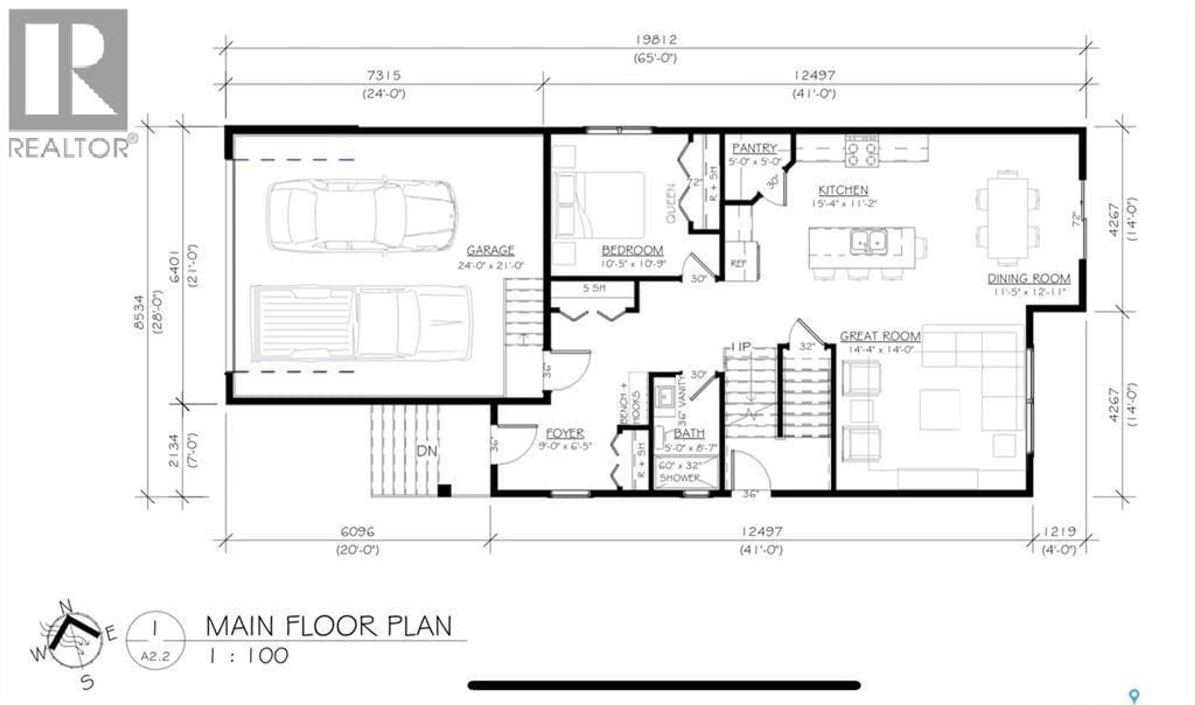 Floor plan for 5210 GREEN CRESCENT, Regina Saskatchewan S4V3S9