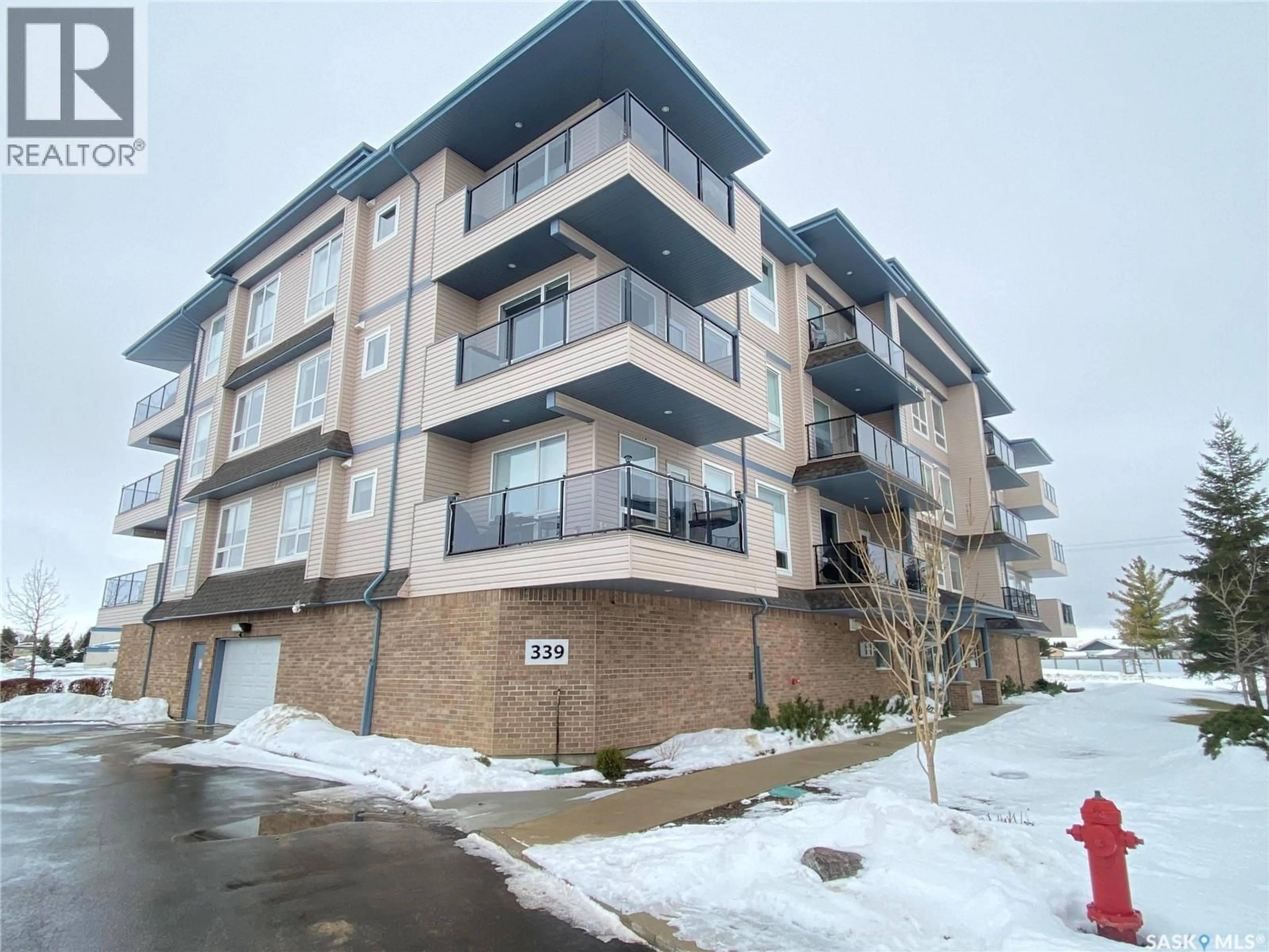 A pic from outside/outdoor area/front of a property/back of a property/a pic from drone, building for 339 - 106 MORRISON DRIVE, Yorkton Saskatchewan S3N3C4