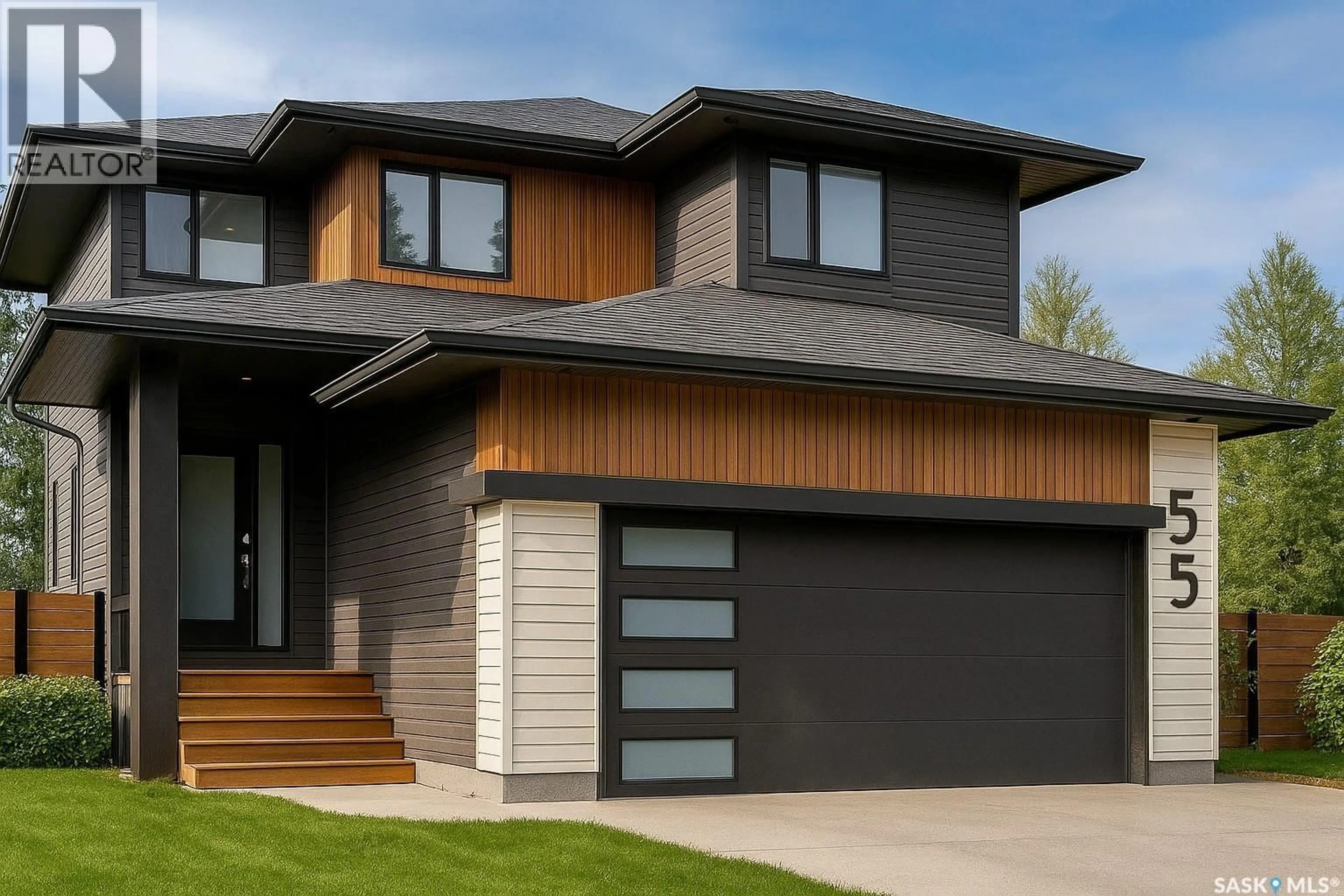 Home with vinyl exterior material, street for 55 COUNTRY ROAD, Lumsden Saskatchewan S0G3C0