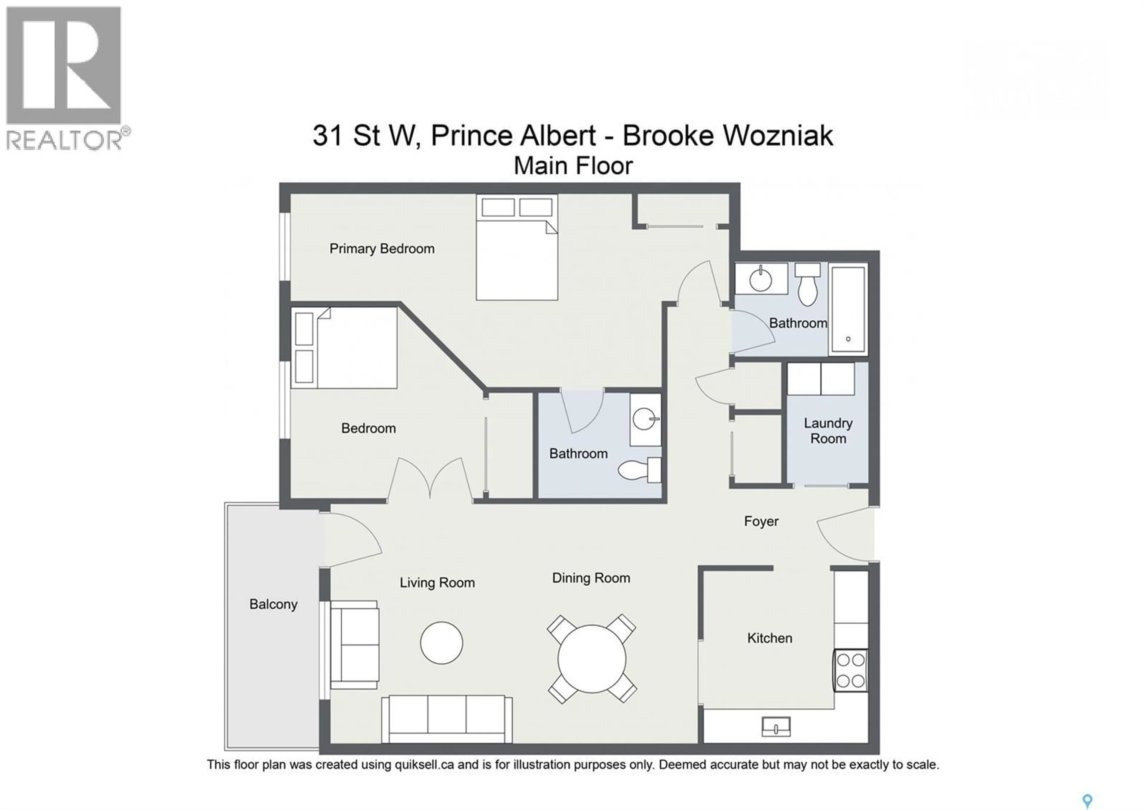 Floor plan for 305 - 313 34TH STREET, Prince Albert Saskatchewan S6V8B7