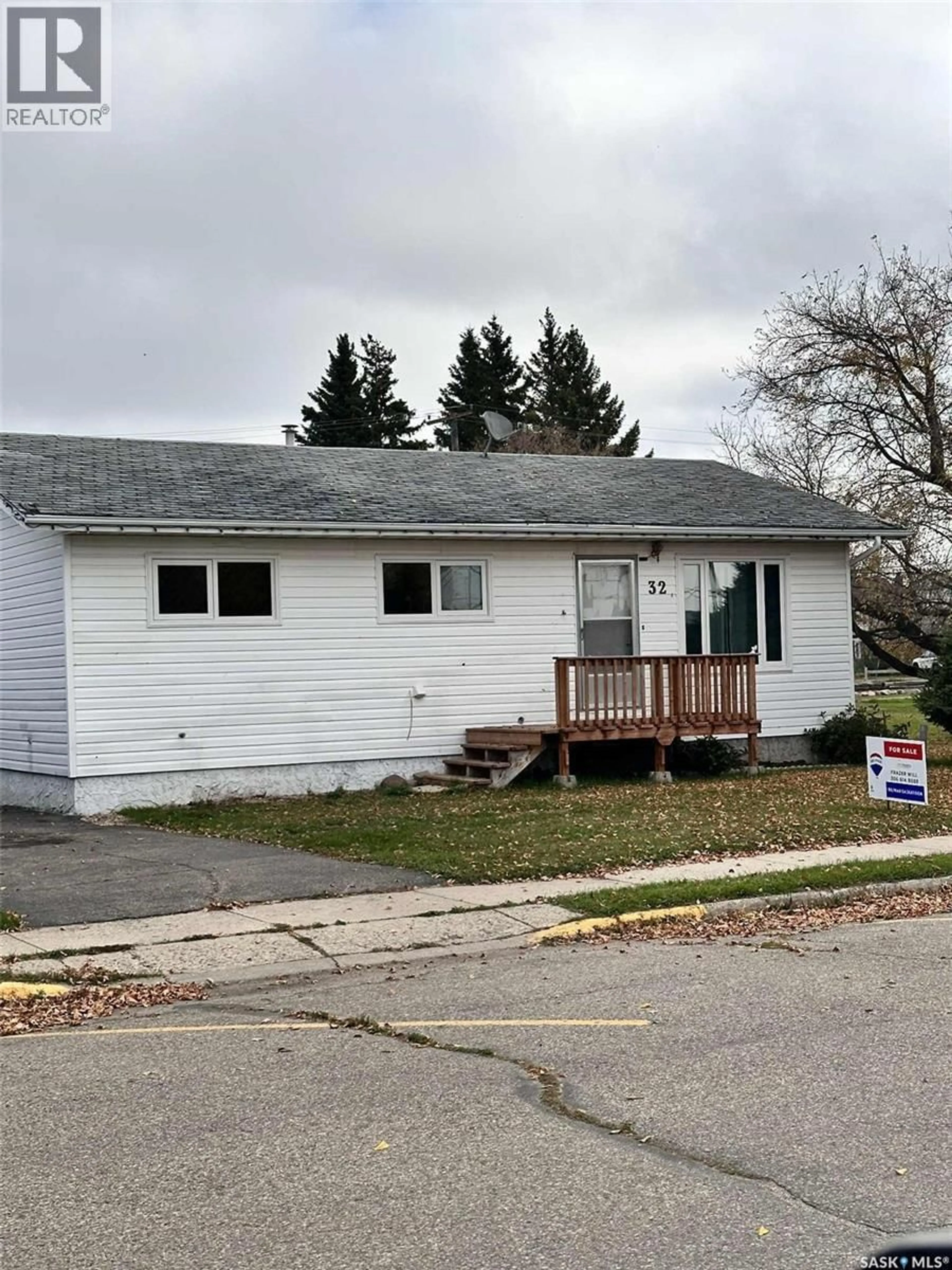 Home with vinyl exterior material, street for 32 1ST AVENUE, Preeceville Saskatchewan S0A3B0