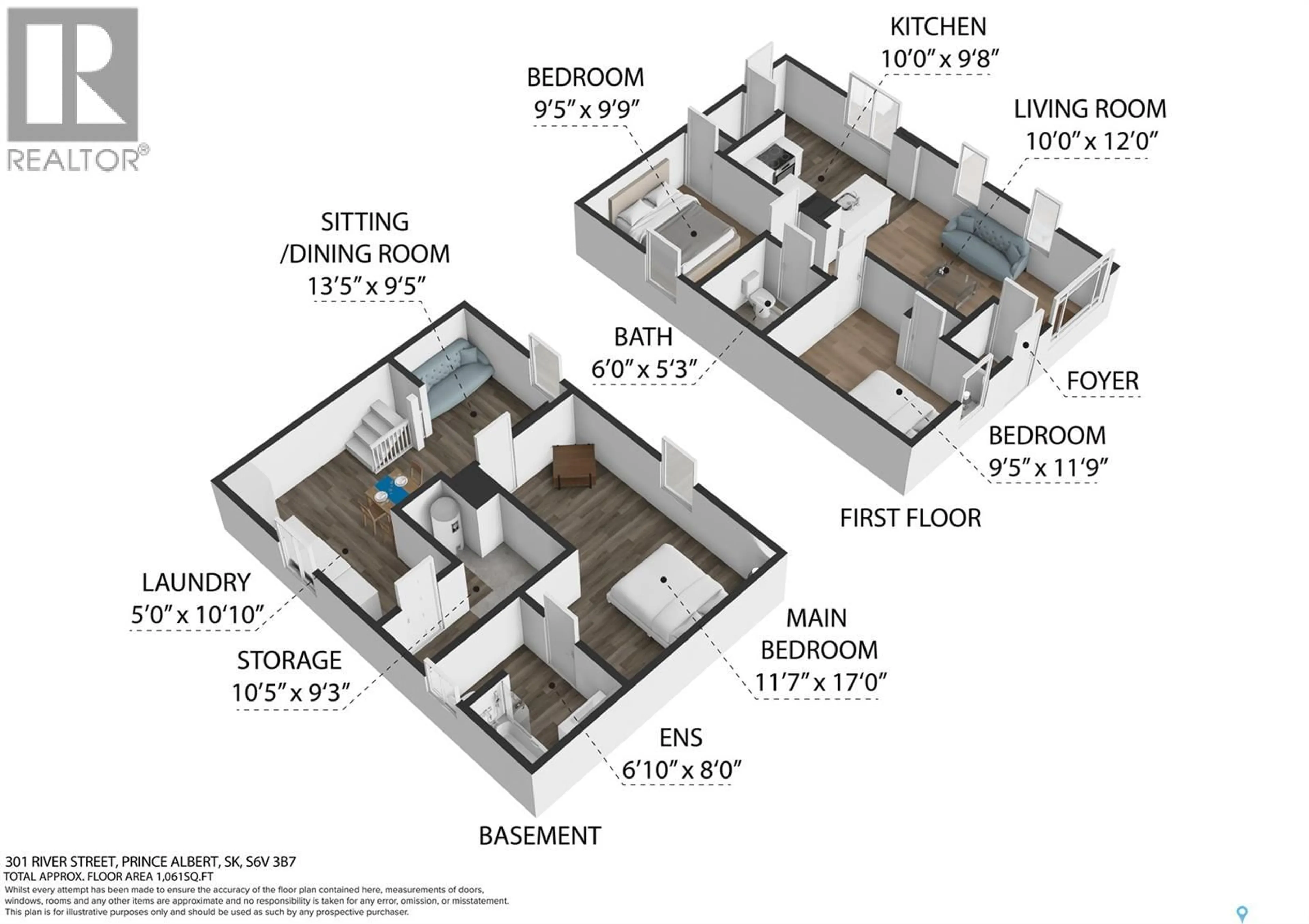 Floor plan for 301 RIVER STREET, Prince Albert Saskatchewan S6V0A3