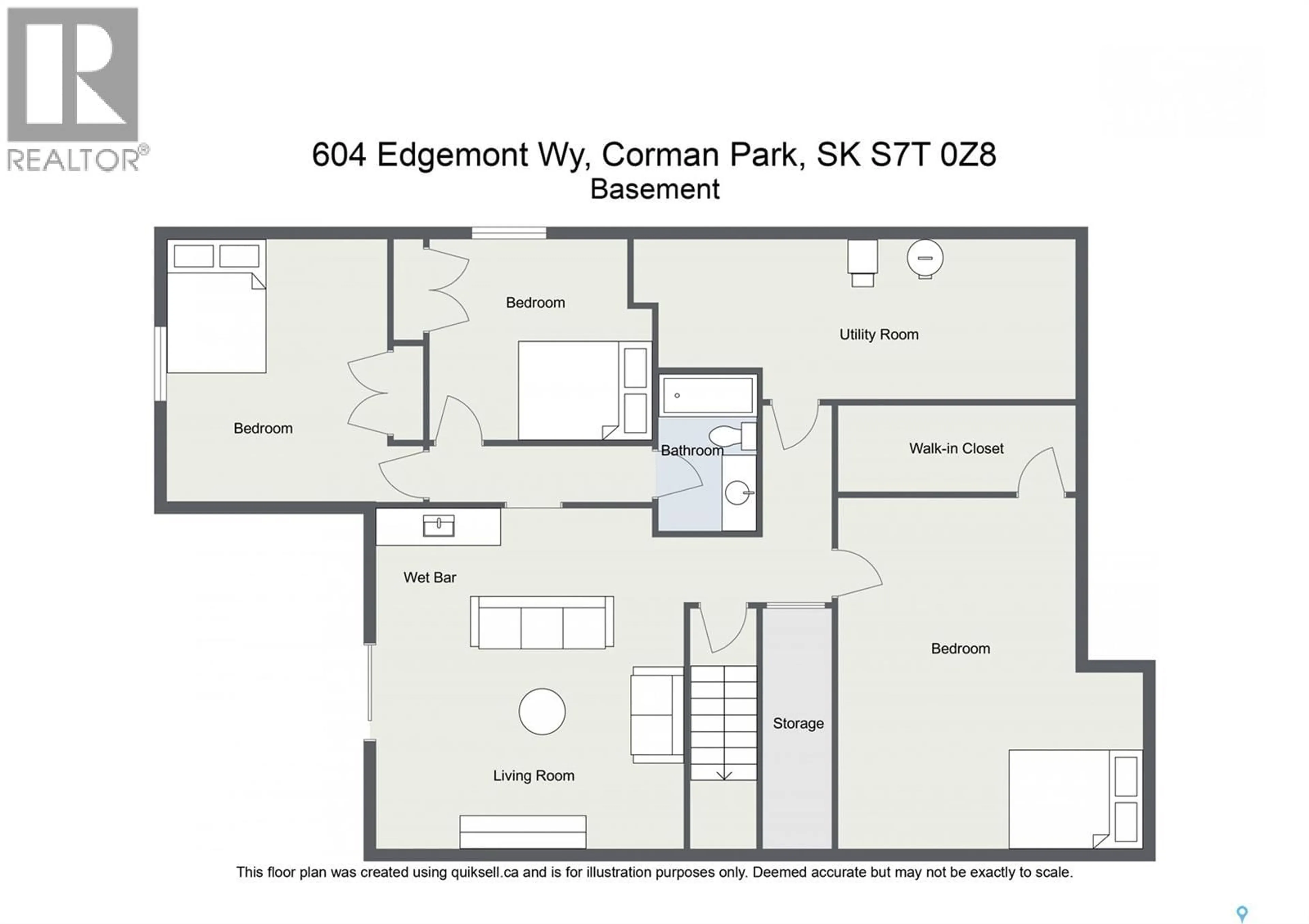 Floor plan for 604 EDGEMONT WAY, Corman Park Rm No. 344 Saskatchewan S7T0Z8