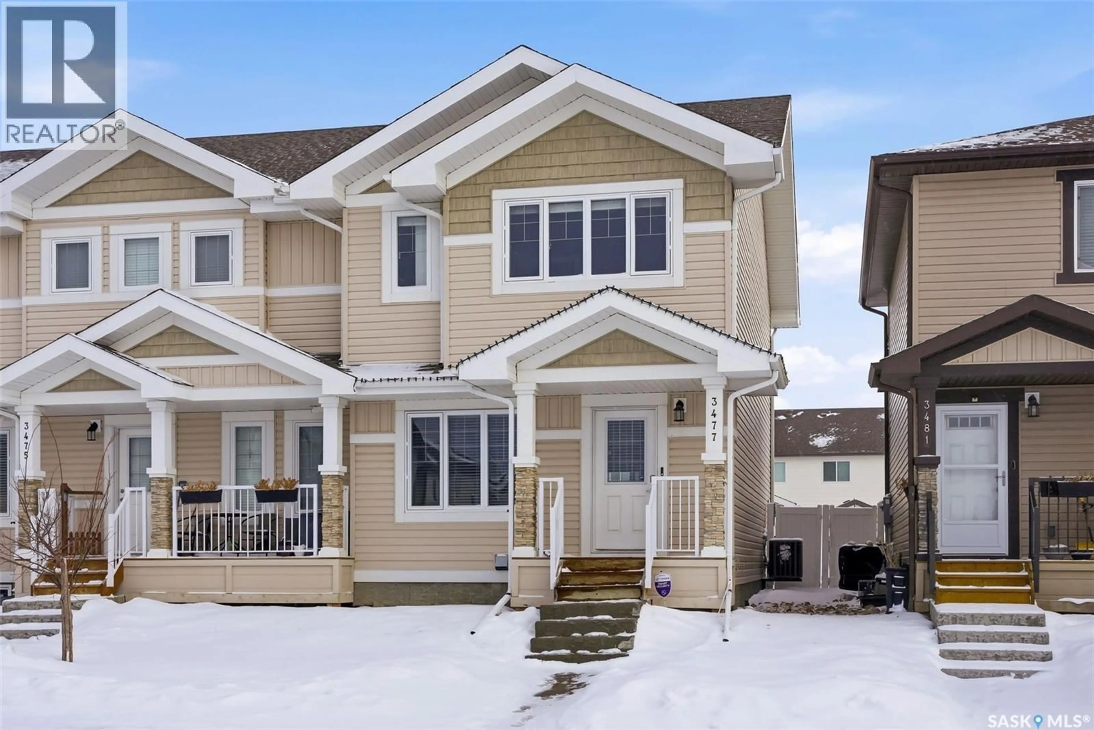 Home with vinyl exterior material, street for 3477 GREEN LAVENDER DRIVE, Regina Saskatchewan S4V3M6