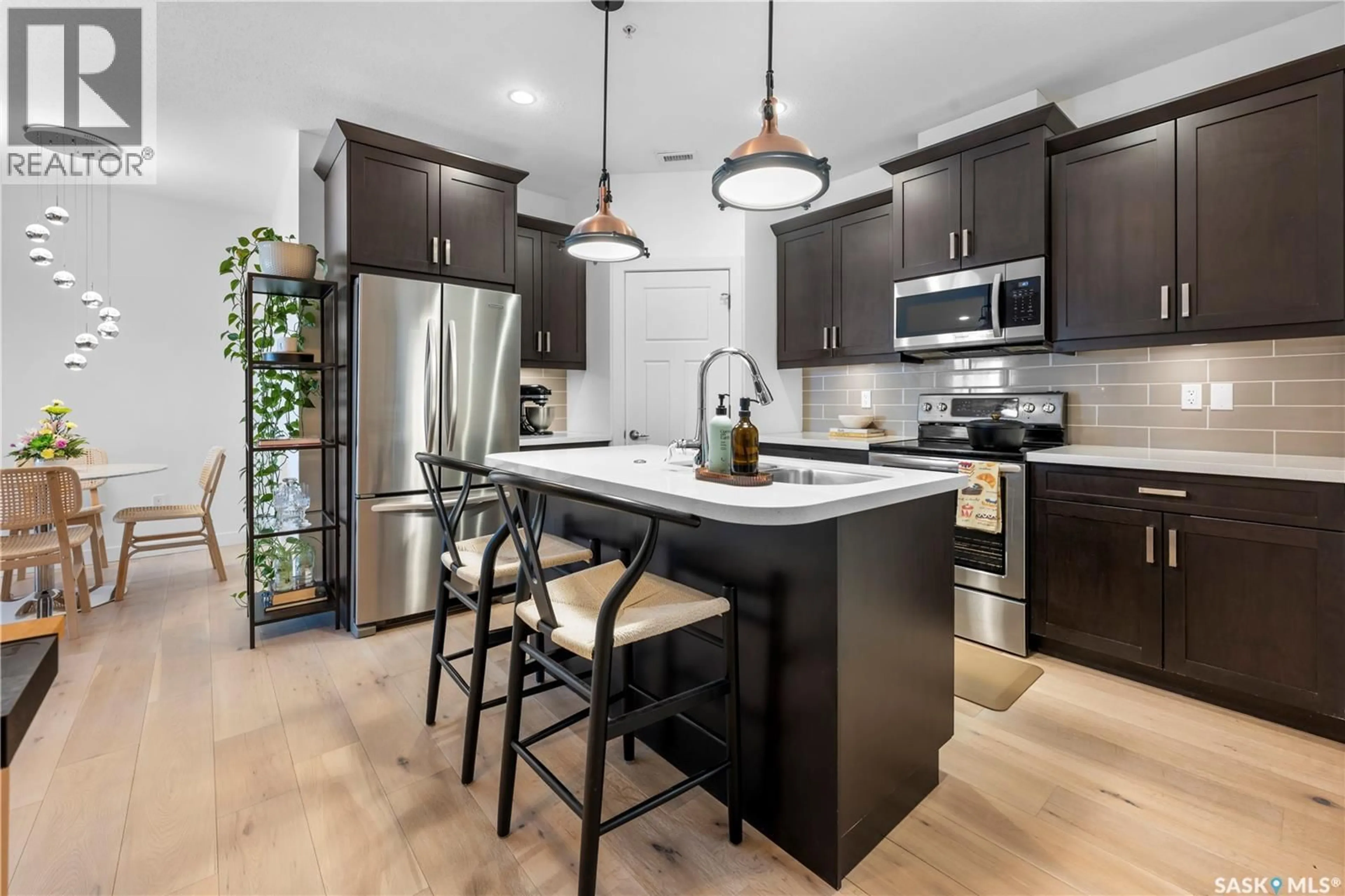 Open concept kitchen, unknown for 602 - 2055 ROSE STREET, Regina Saskatchewan S4P2A3