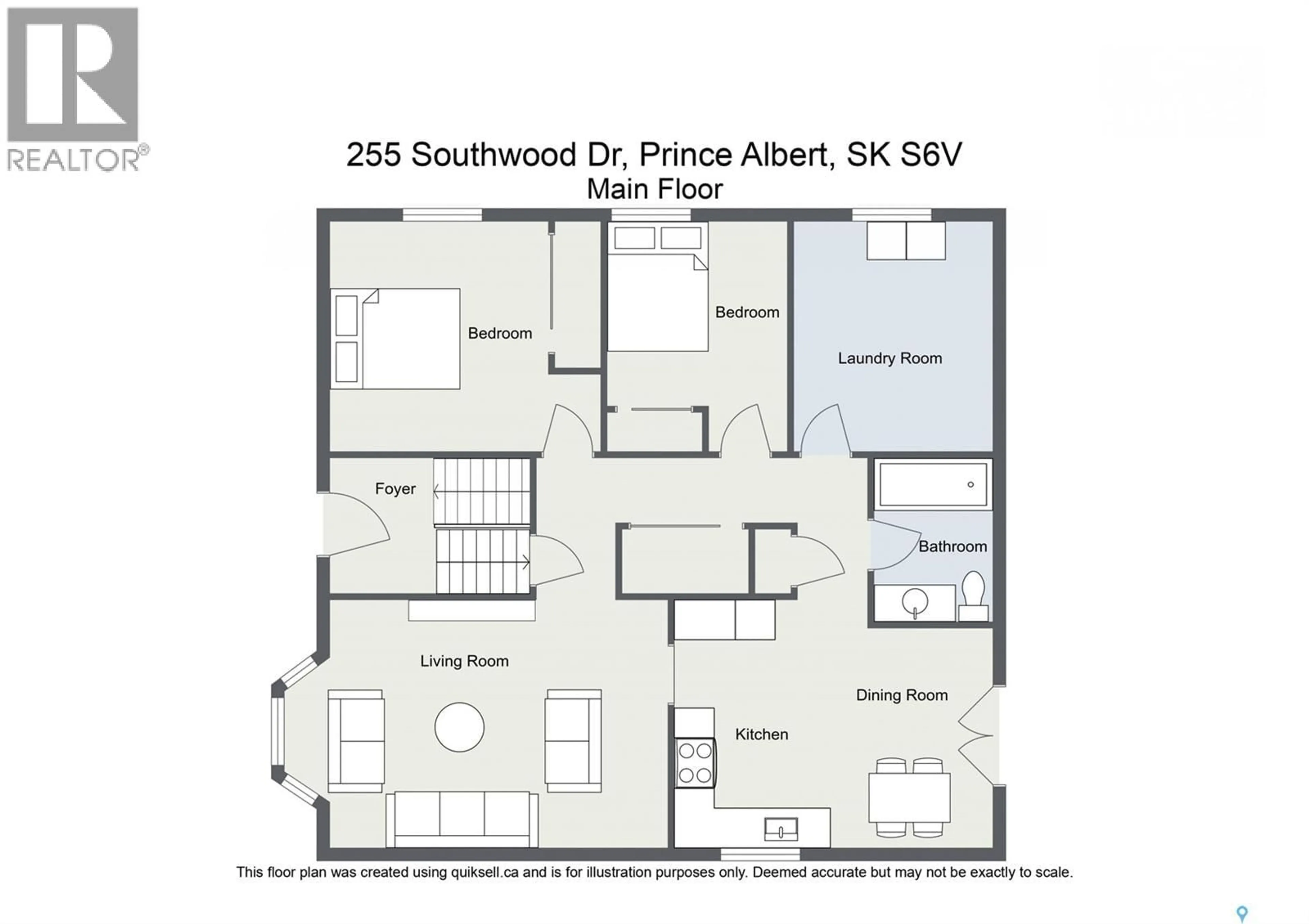 Floor plan for 255 SOUTHWOOD DRIVE, Prince Albert Saskatchewan S6V8E7