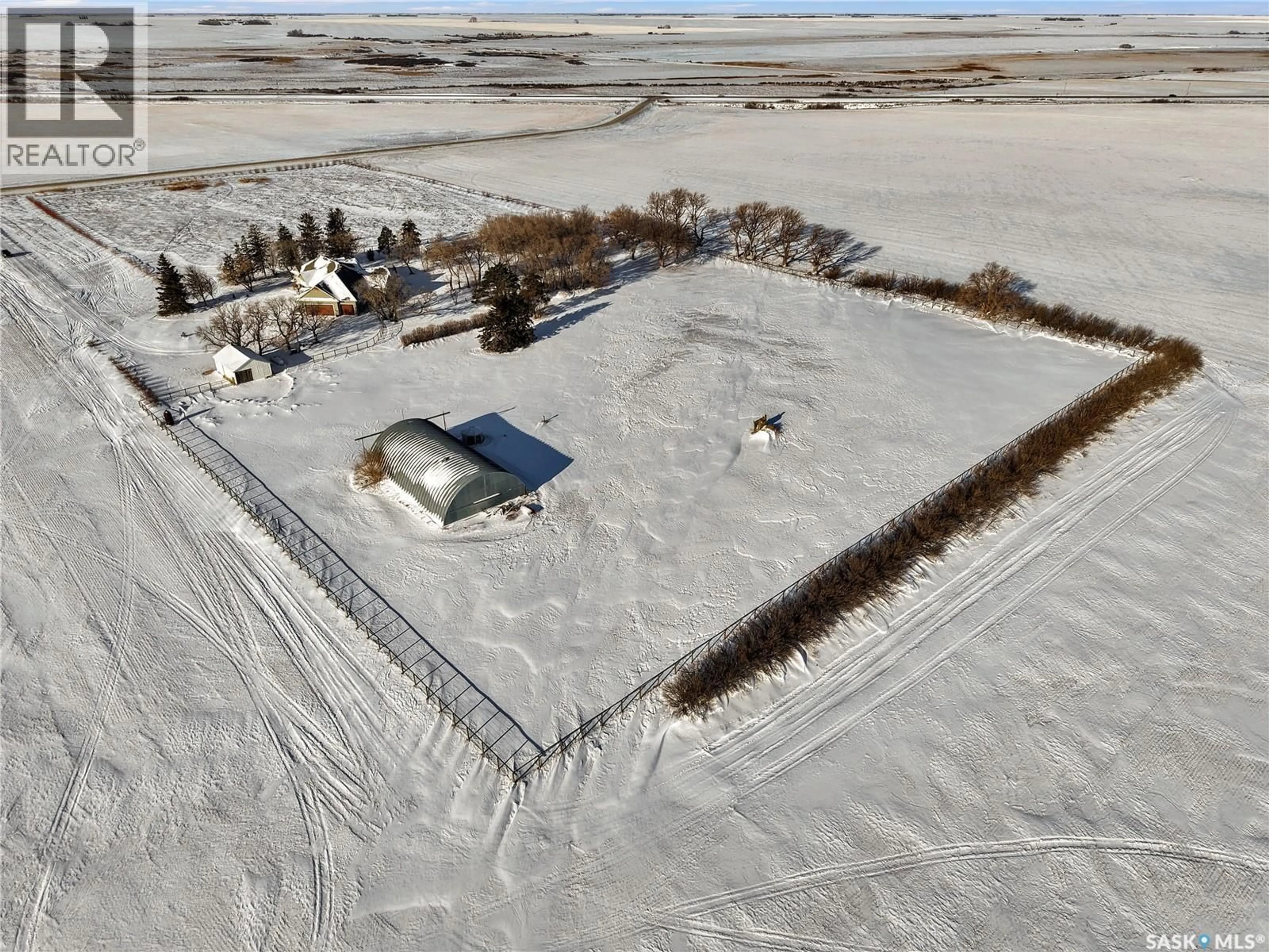 A pic from outside/outdoor area/front of a property/back of a property/a pic from drone, building for SCRABA SUNSET ACREAGE, Montrose Rm No. 315 Saskatchewan S0L0P0