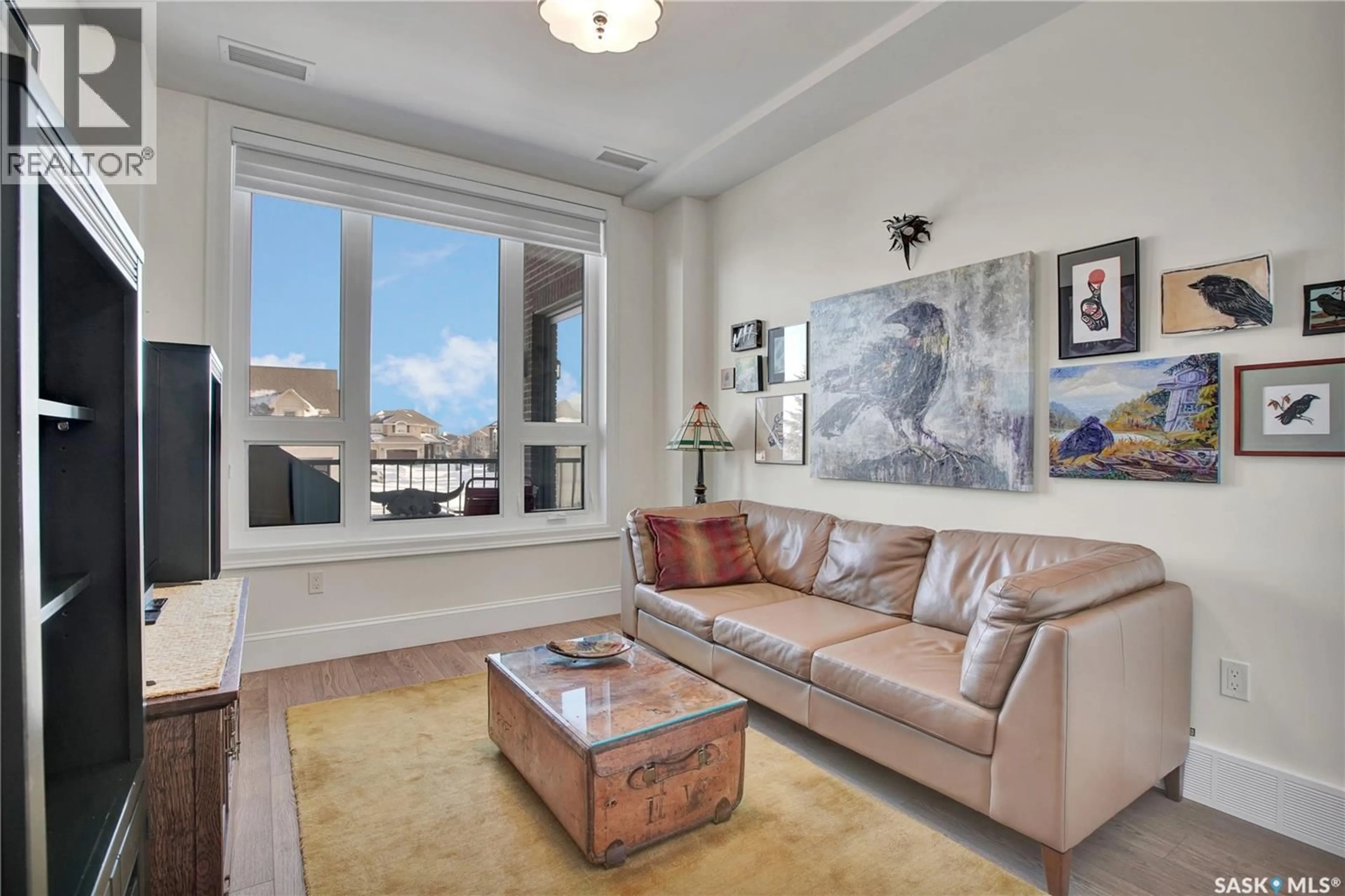 Living room with furniture, unknown for 104 408 CARTWRIGHT STREET, Saskatoon Saskatchewan S7T0X1