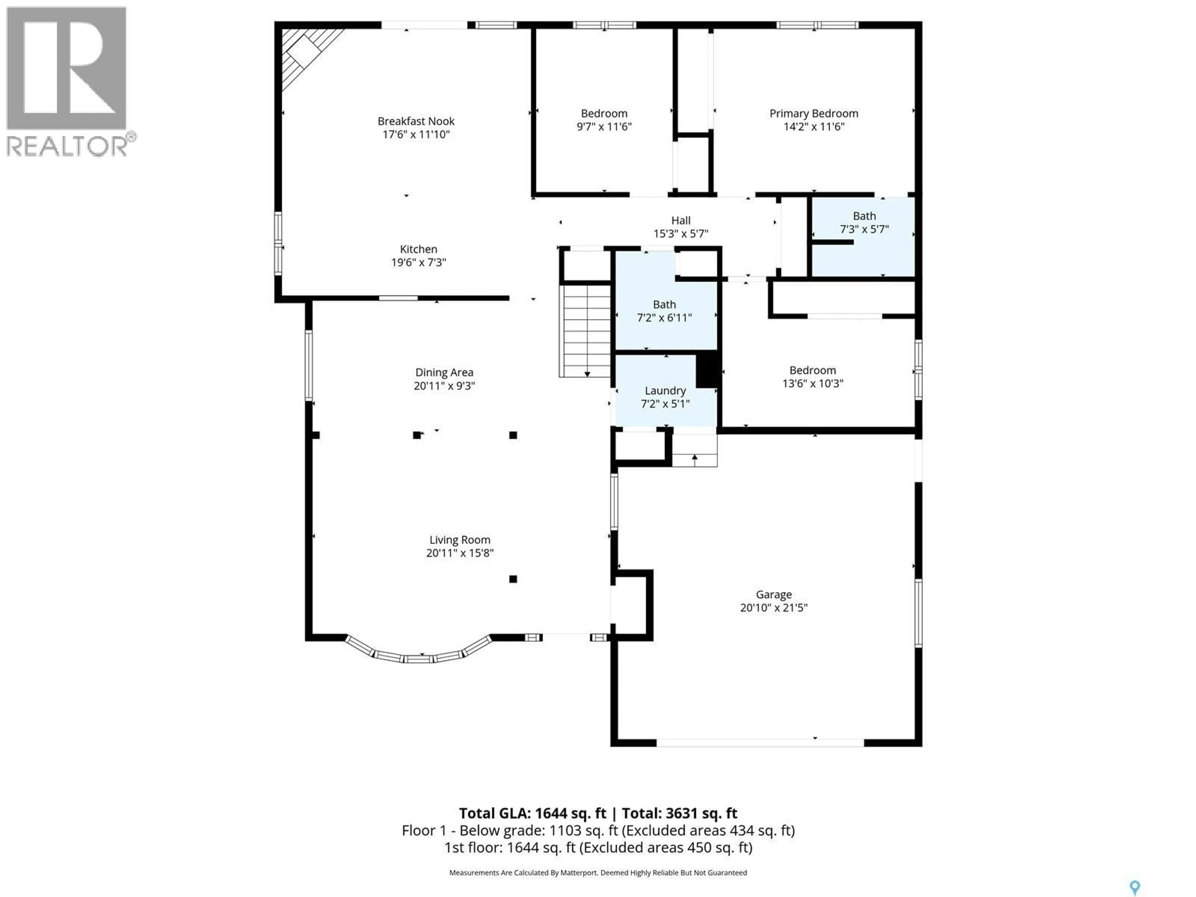 Floor plan for 346 SYLVIAN CRESCENT, Saskatoon Saskatchewan S7H5E7