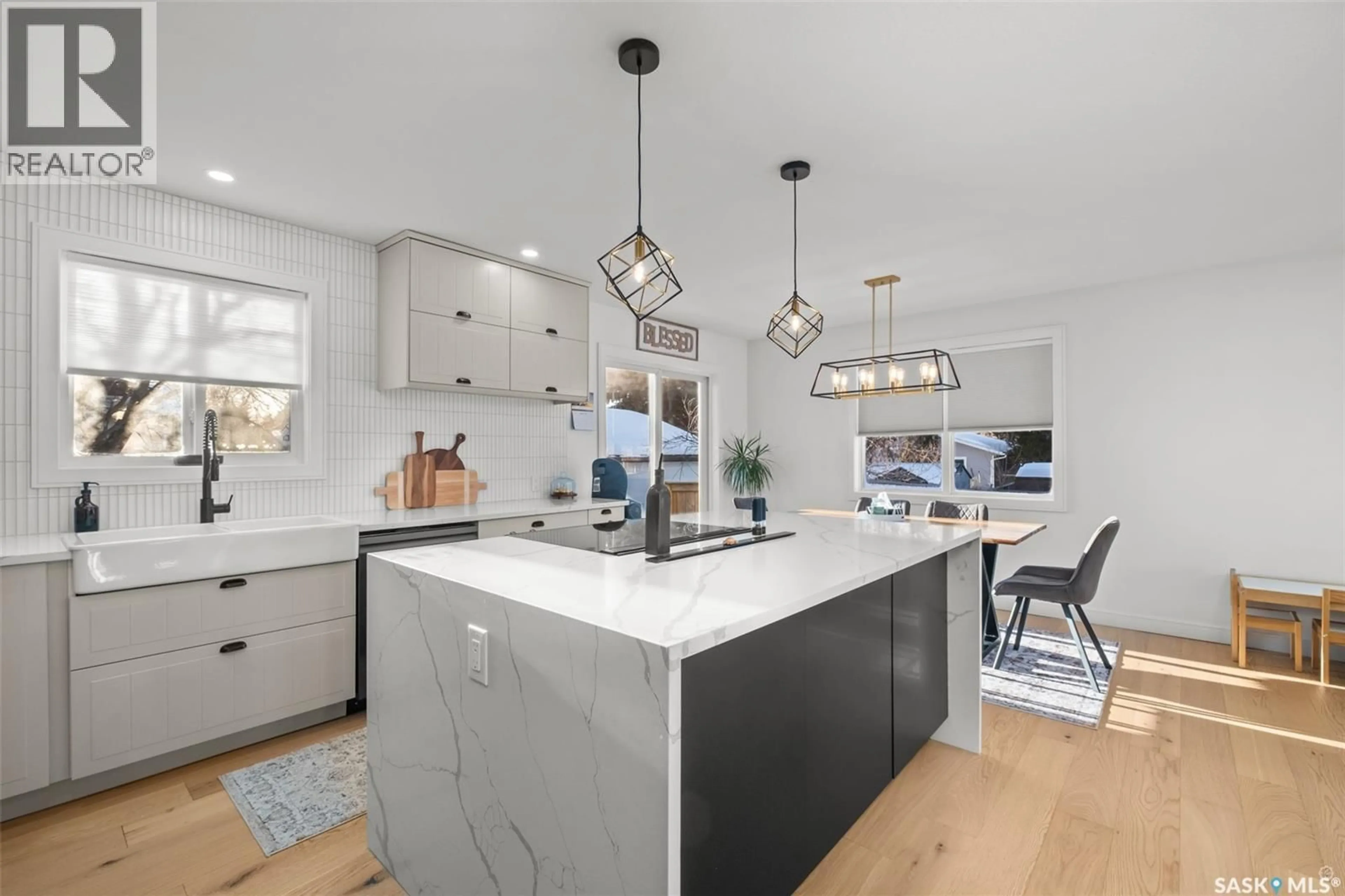 Open concept kitchen, ceramic/tile floor for 3103 GREY OWL CRESCENT, Prince Albert Saskatchewan S6V6X3