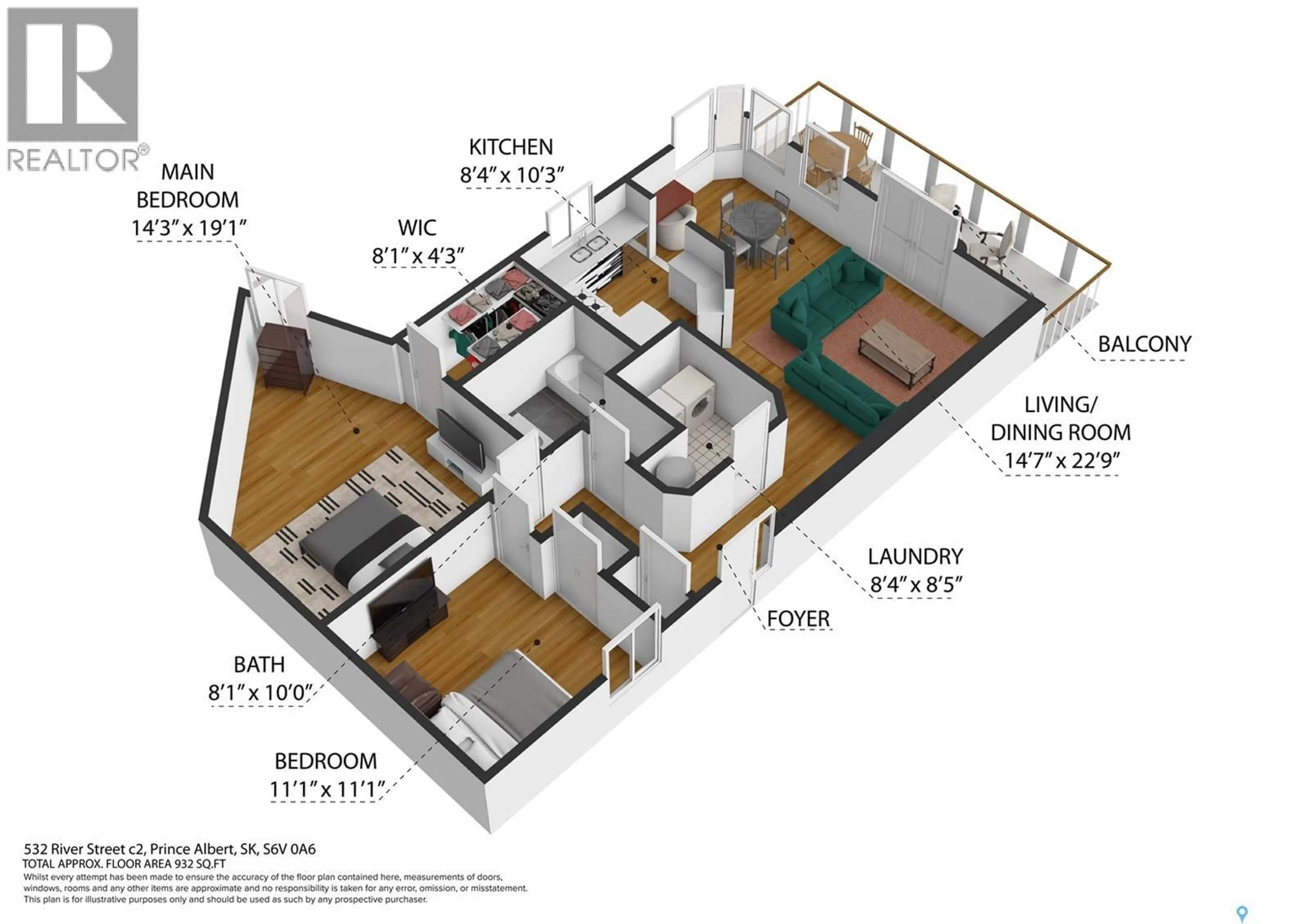 Floor plan for C2 - 532 RIVER STREET, Prince Albert Saskatchewan S6V0A6