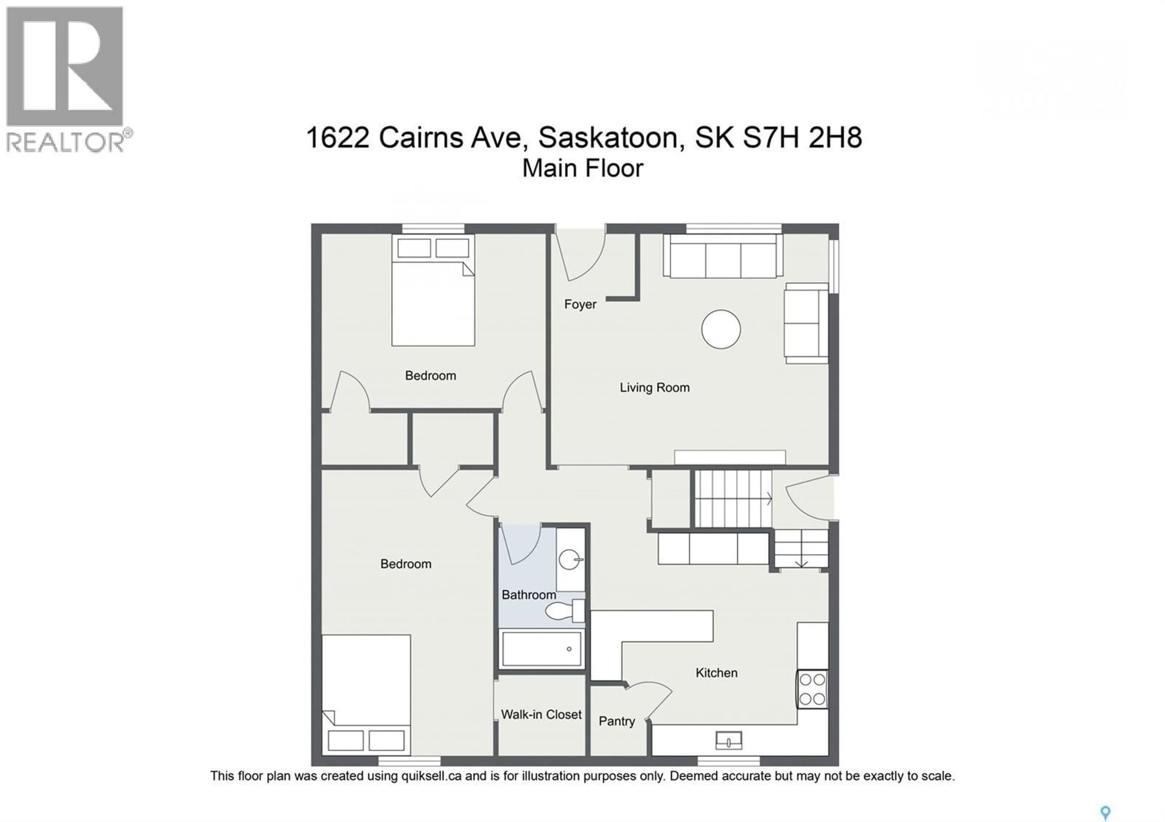 Floor plan for 1622 CAIRNS AVENUE, Saskatoon Saskatchewan S7H2H8