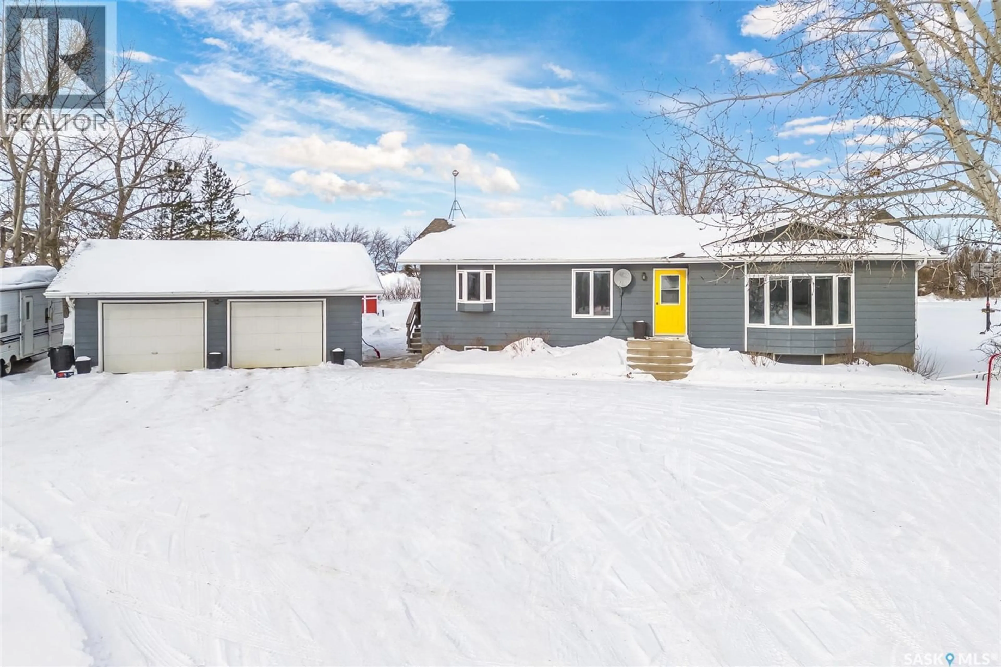 A pic from outside/outdoor area/front of a property/back of a property/a pic from drone, street for PHILLIPS ACREAGE, Rosthern Rm No. 403 Saskatchewan S0K1X0