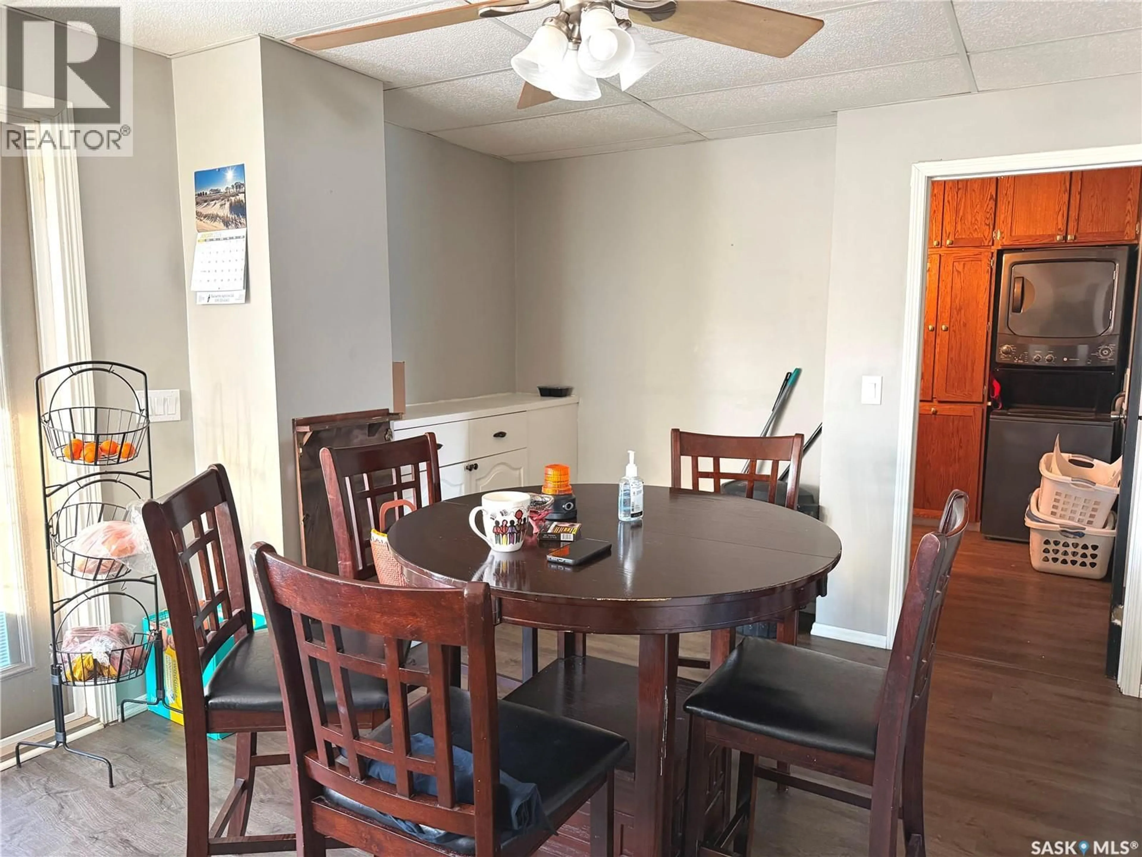 Dining room, wood/laminate floor for 324 MAIN STREET, Balcarres Saskatchewan S0G0C0