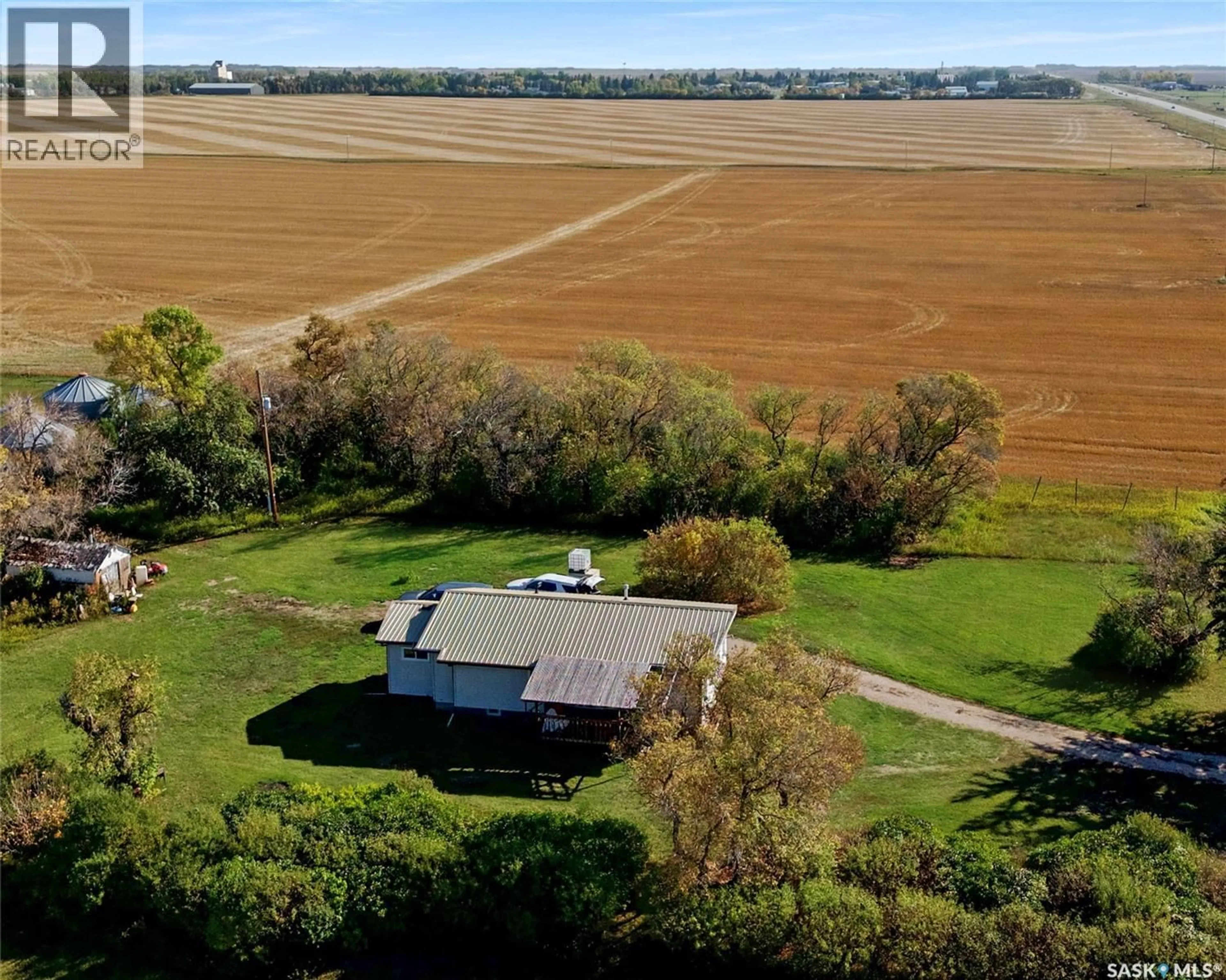 A pic from outside/outdoor area/front of a property/back of a property/a pic from drone, water/lake/river/ocean view for RACINE ACREAGE, Abernethy Rm No. 186 Saskatchewan S0G0C0