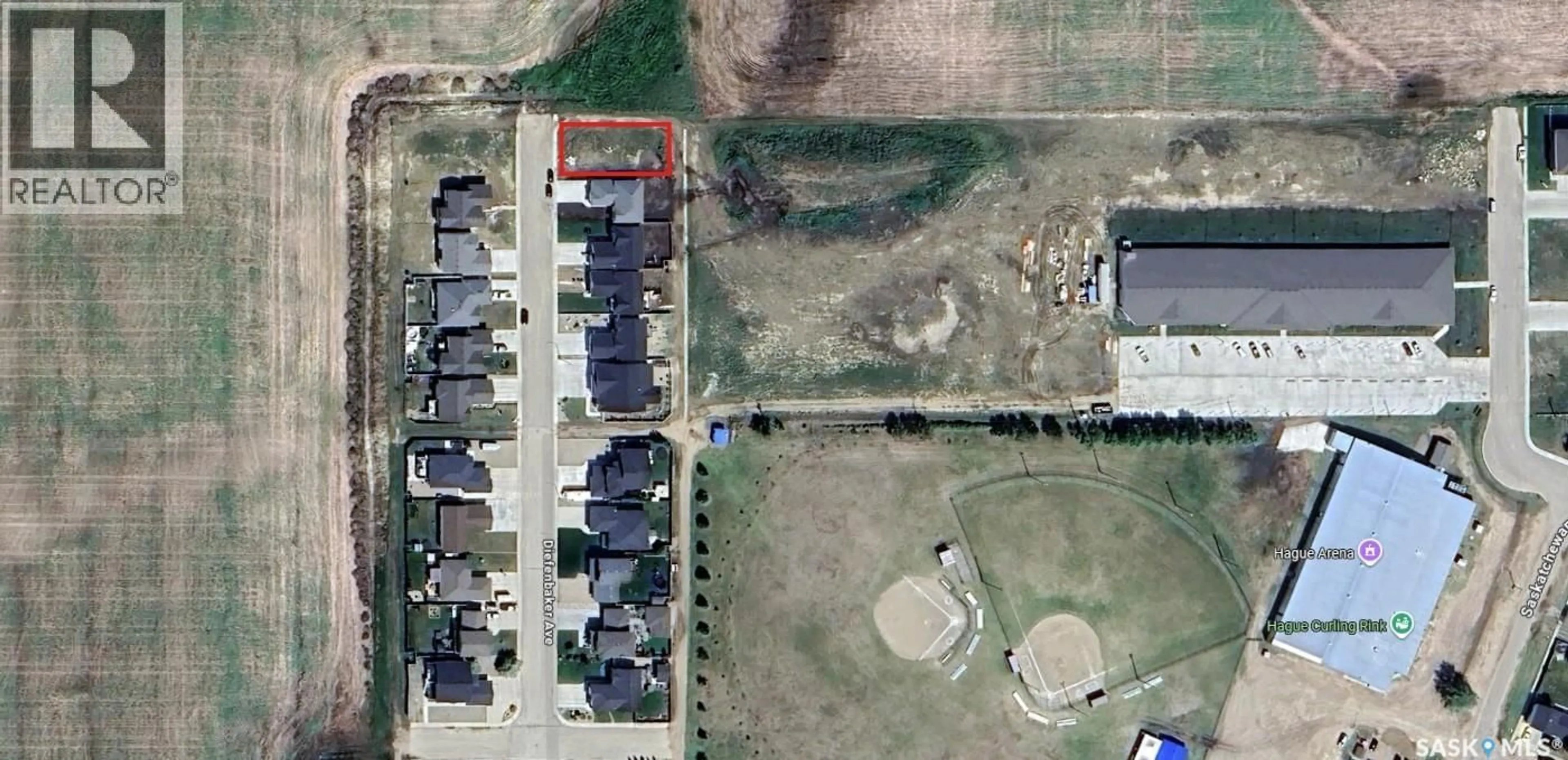 A pic from outside/outdoor area/front of a property/back of a property/a pic from drone, building for 89 DIEFENBAKER AVENUE, Hague Saskatchewan S0K1X0