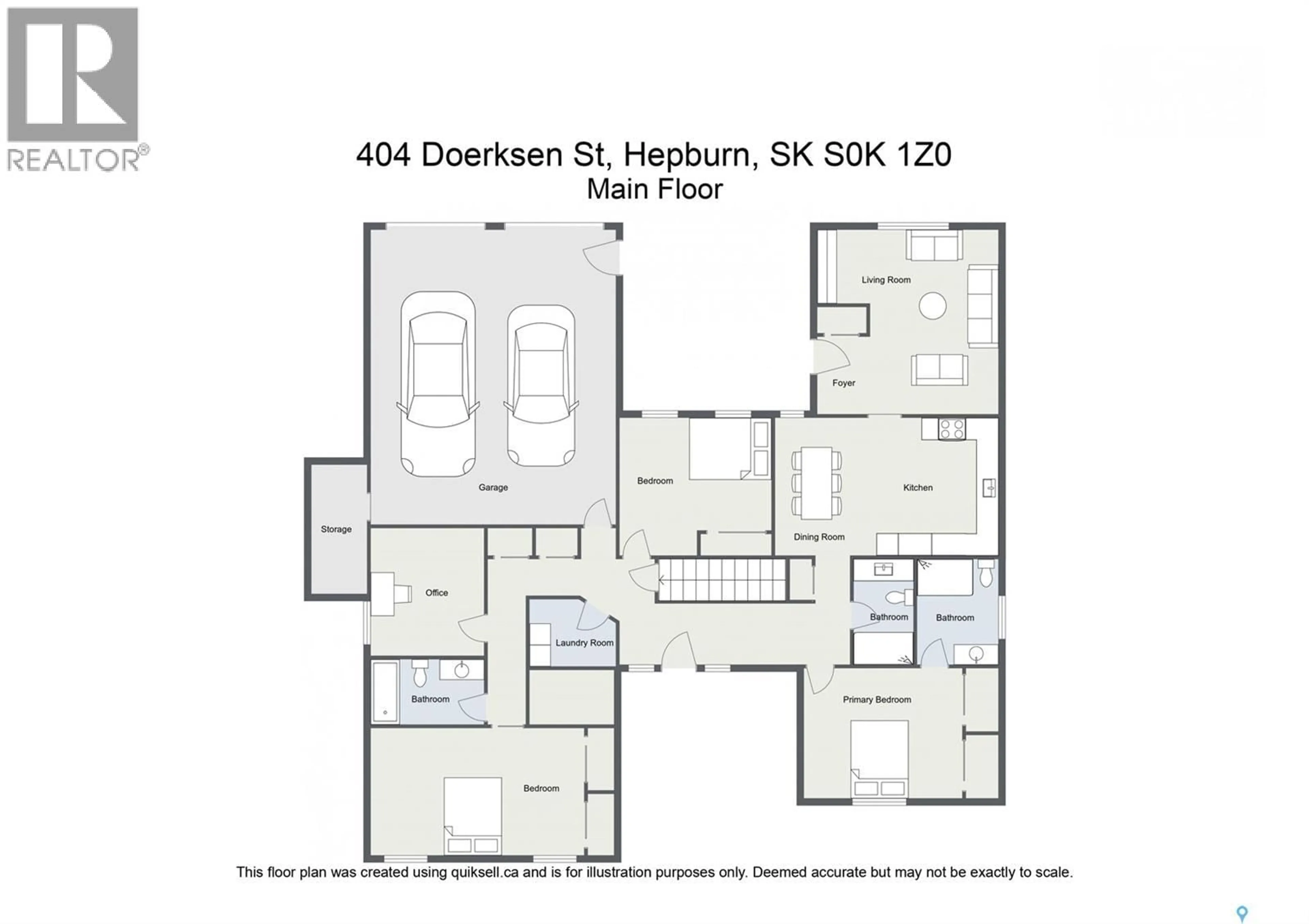 Floor plan for 404 DOERKSEN STREET, Hepburn Saskatchewan S0K1Z0