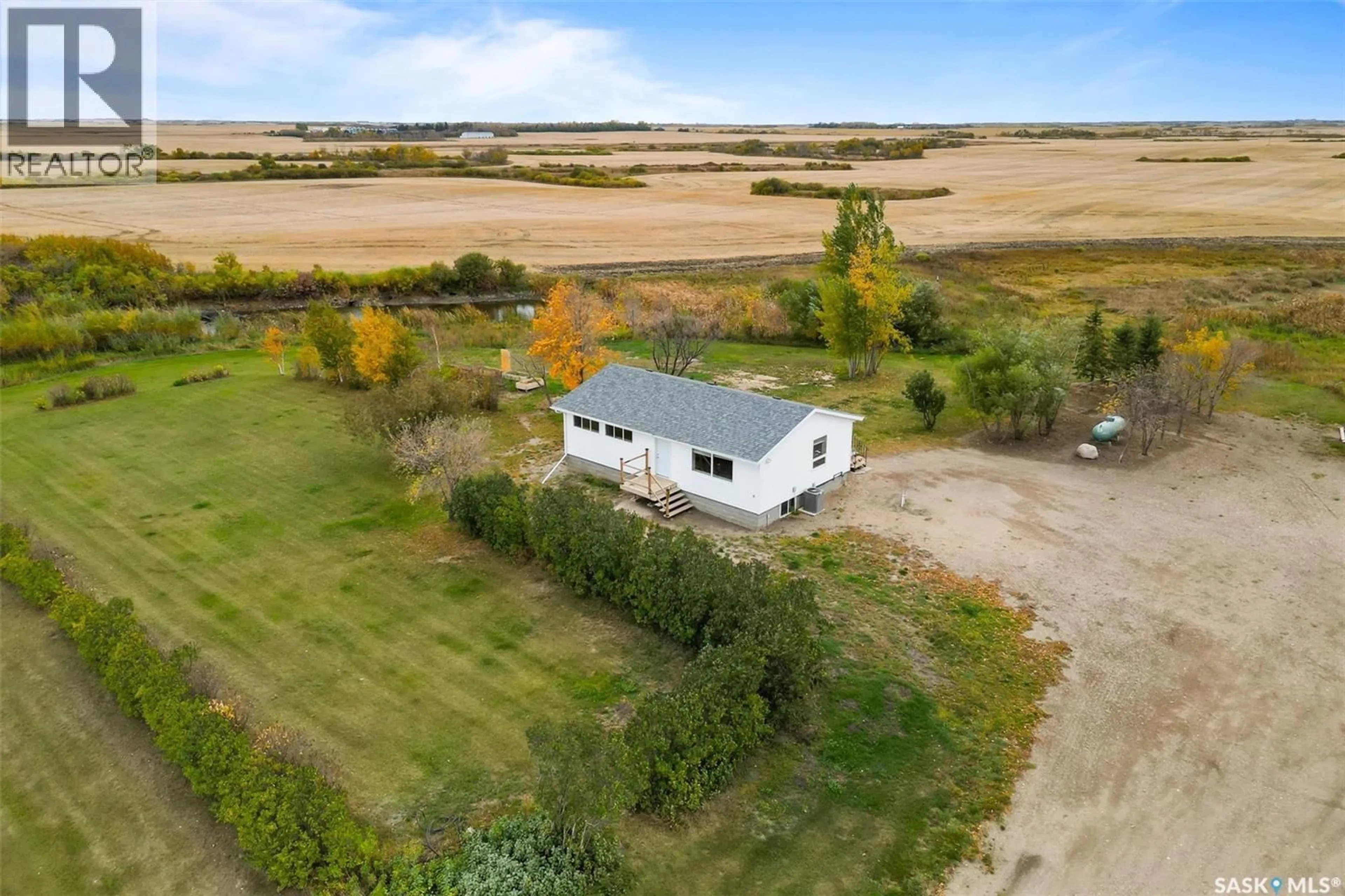 A pic from outside/outdoor area/front of a property/back of a property/a pic from drone, water/lake/river/ocean view for 10 ACRES RM OF SOUTH QUAPPELLE ACREAGE, South Qu'Appelle Rm No. 157 Saskatchewan S0G1K0