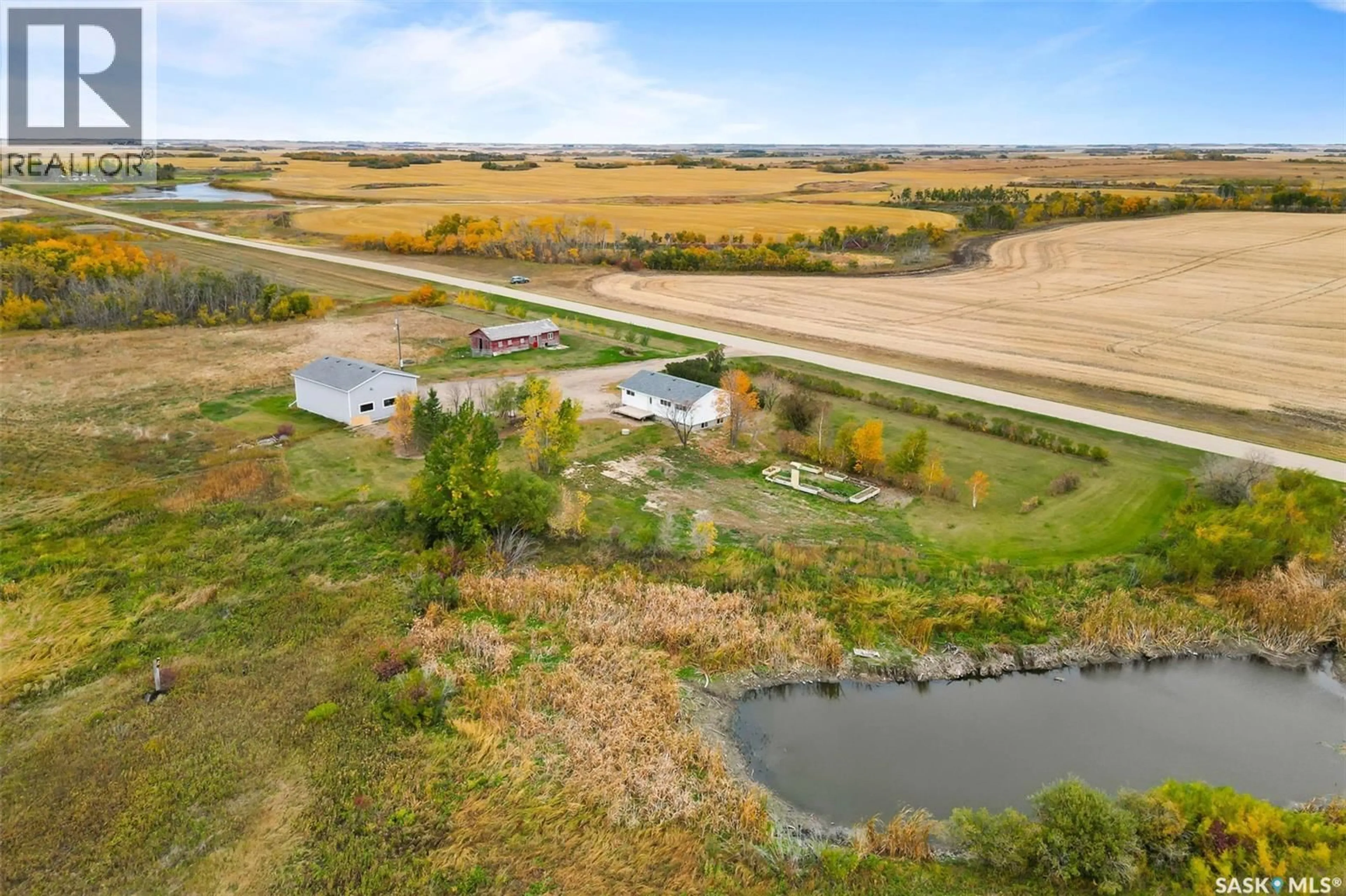 A pic from outside/outdoor area/front of a property/back of a property/a pic from drone, water/lake/river/ocean view for 10 ACRES RM OF SOUTH QUAPPELLE ACREAGE, South Qu'Appelle Rm No. 157 Saskatchewan S0G1K0