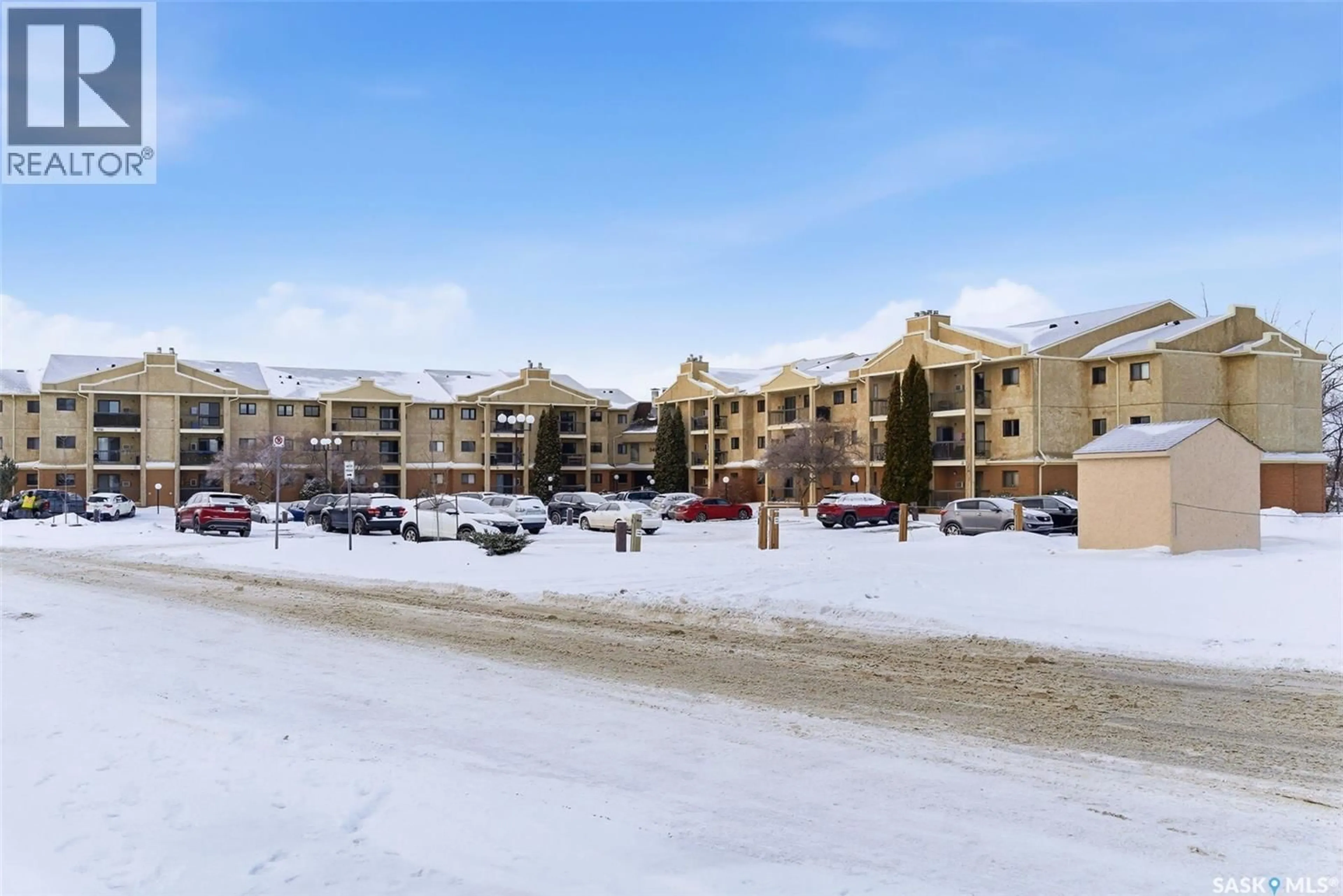 A pic from outside/outdoor area/front of a property/back of a property/a pic from drone, mountain view for 211 - 3410 PARK STREET, Regina Saskatchewan S4V2M8