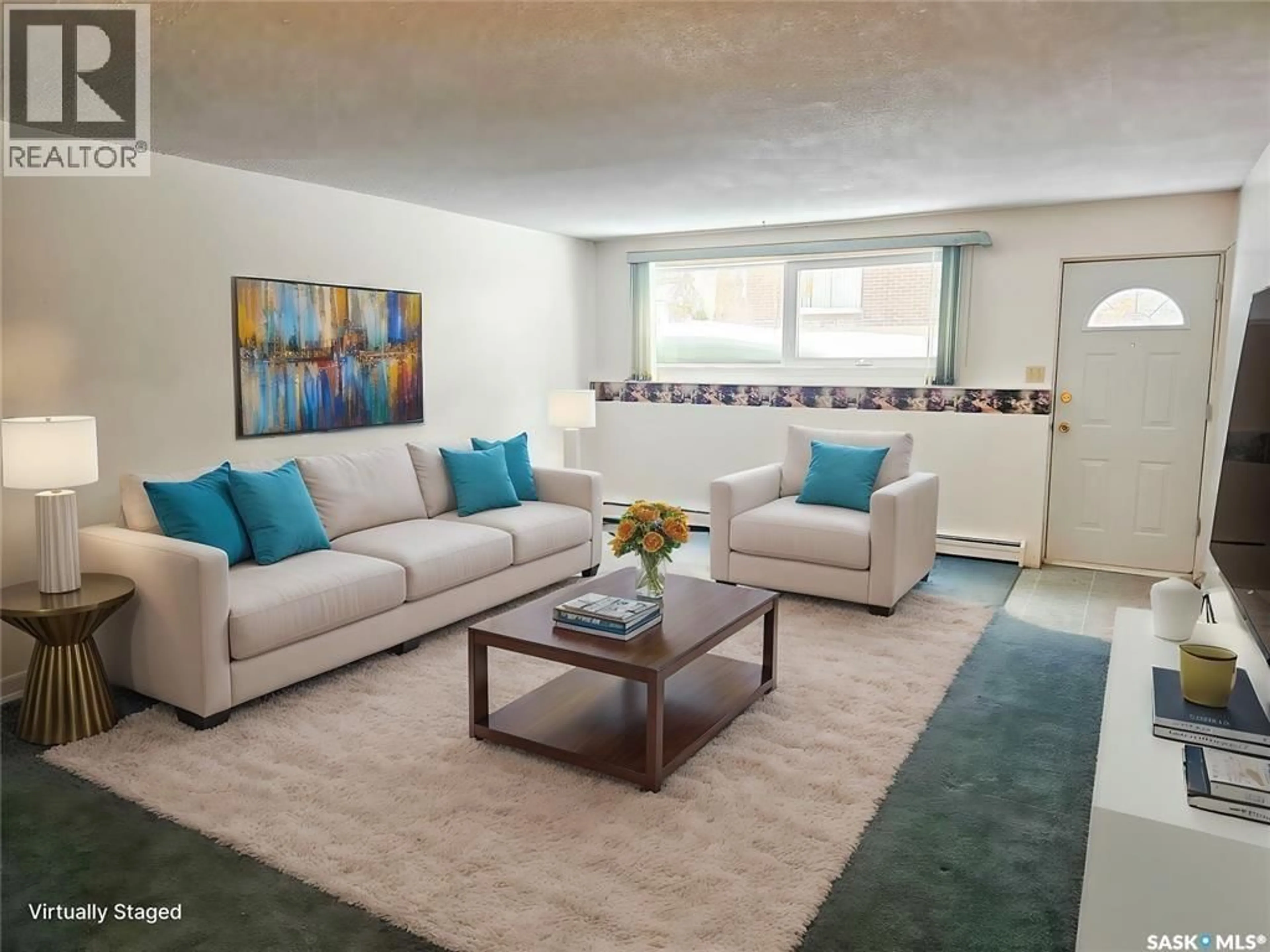 Living room with furniture, carpet floor for 8 - 320 13TH AVENUE, Swift Current Saskatchewan S9H2V9