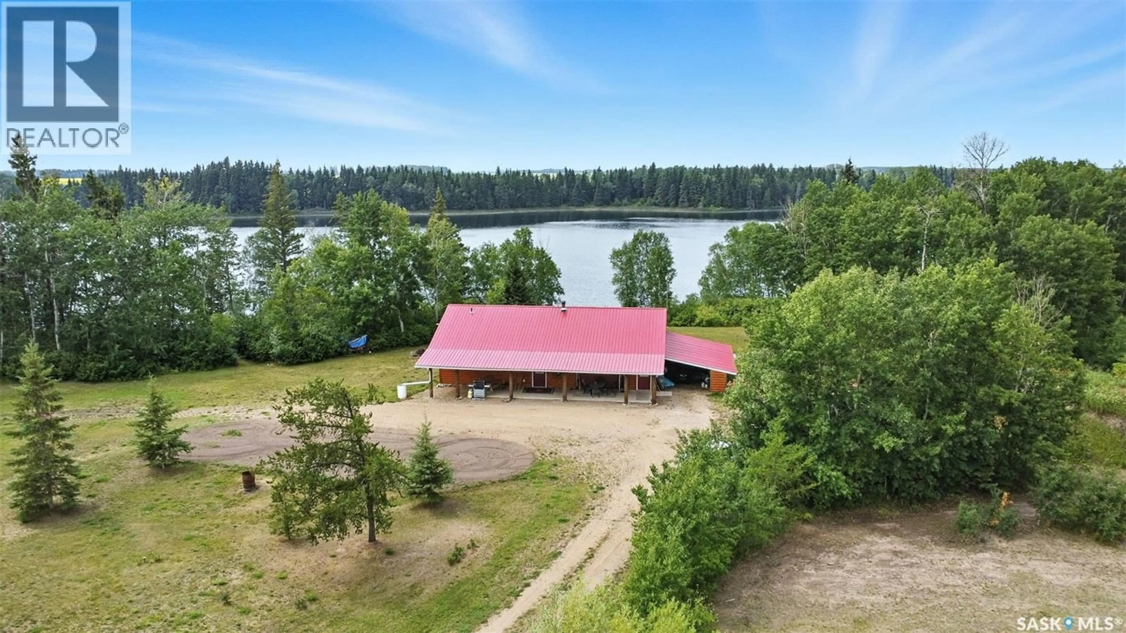 A pic from outside/outdoor area/front of a property/back of a property/a pic from drone, water/lake/river/ocean view for HANSEN ACREAGE, Canwood Rm No. 494 Saskatchewan S0J0K0