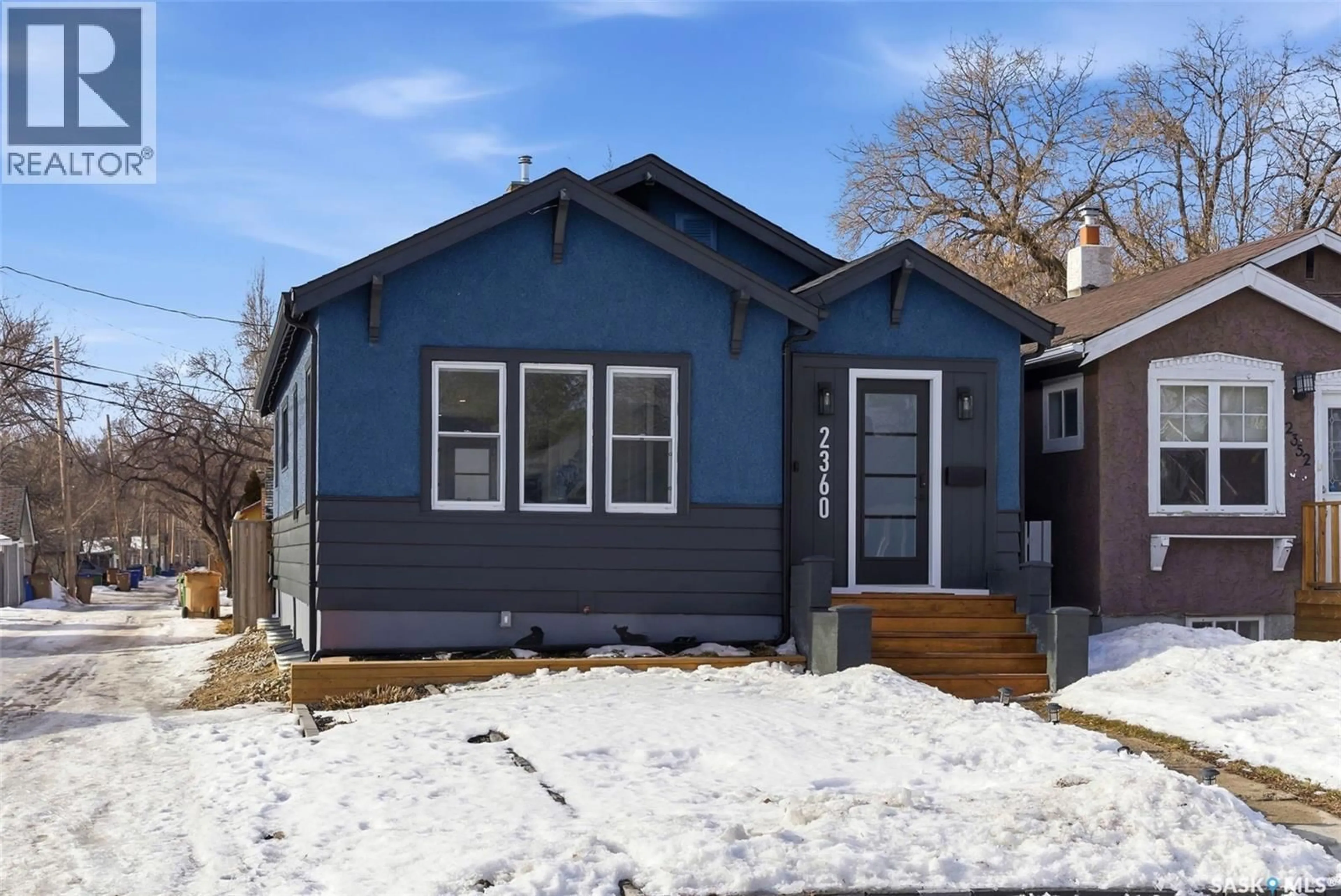 Home with vinyl exterior material, street for 2360 BRODER STREET, Regina Saskatchewan S4N3S8