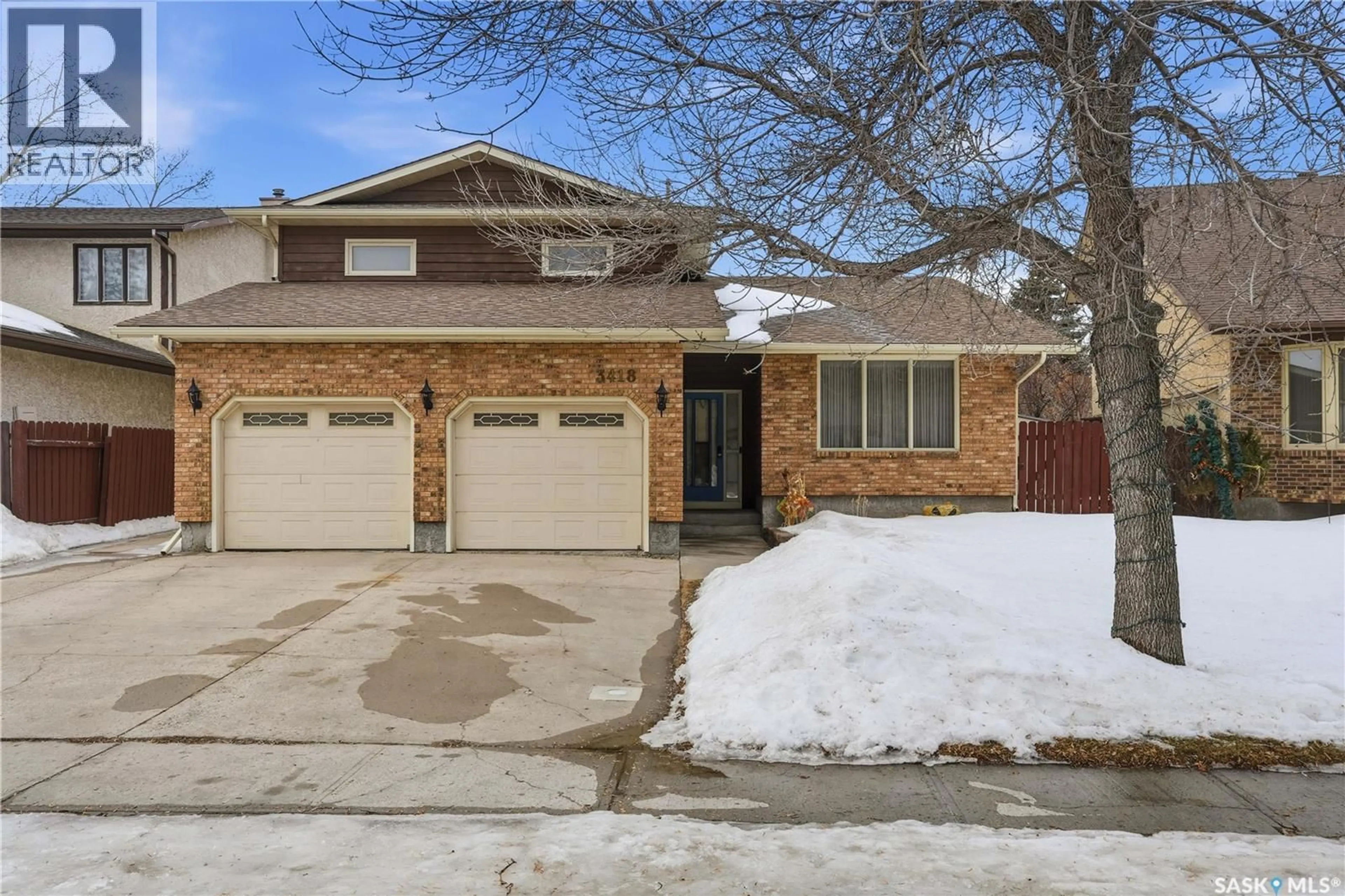 Home with brick exterior material, street for 3418 KEOHAN CRESCENT, Regina Saskatchewan S4V1J5