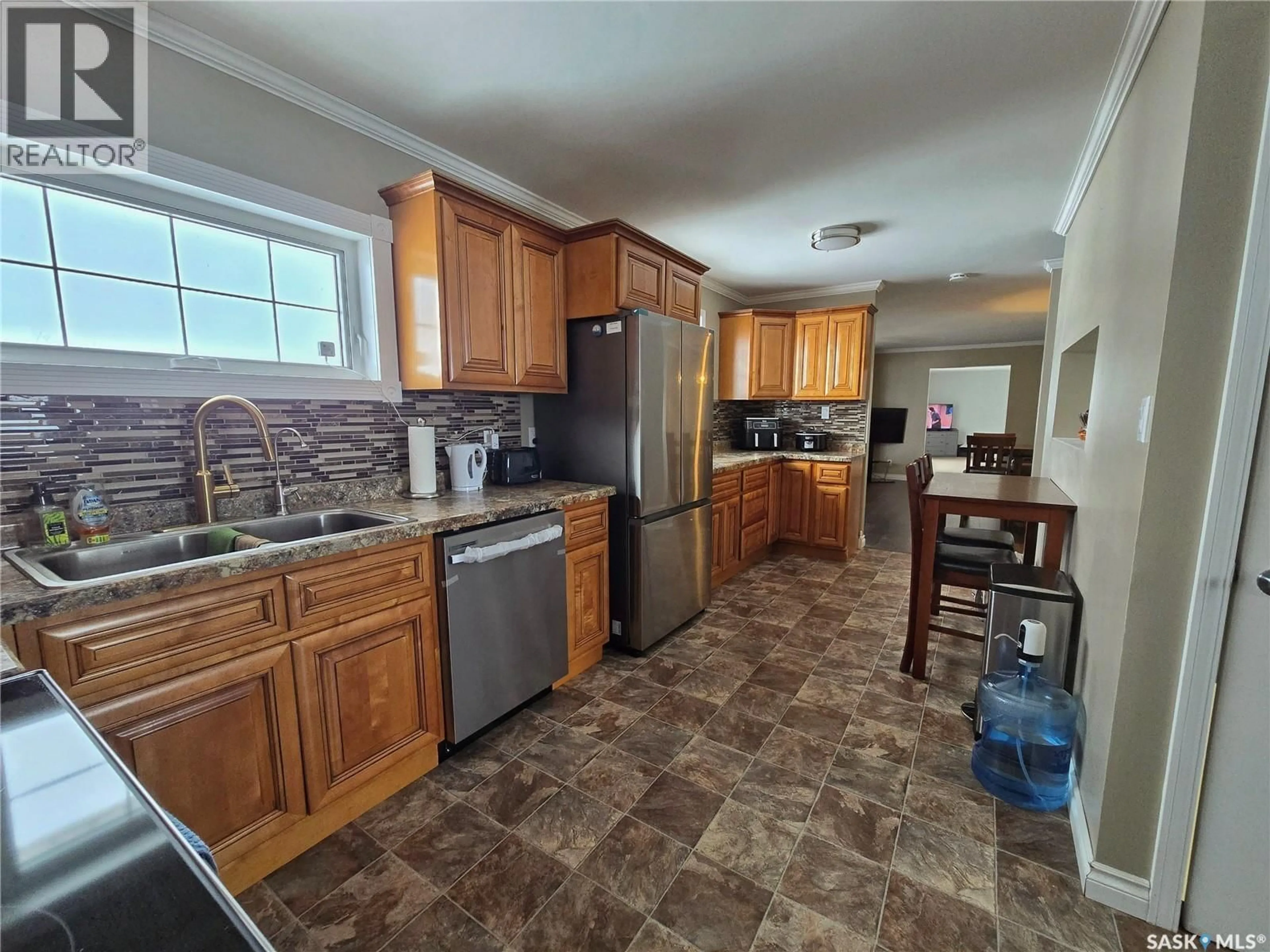 Open concept kitchen, ceramic/tile floor for PRAIRIE SUNRISE ACREAGE, Saltcoats Rm No. 213 Saskatchewan S0A3R0