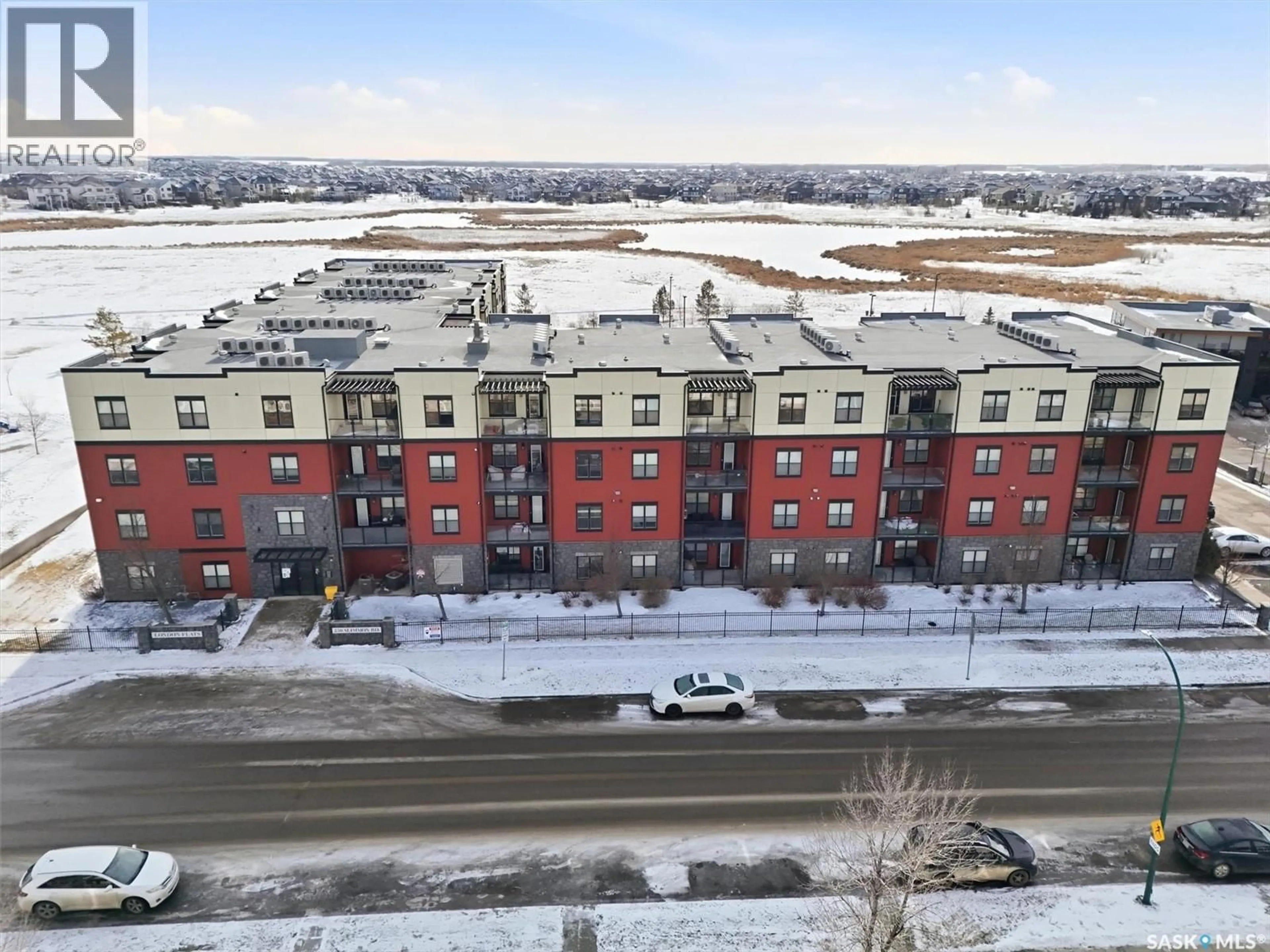 A pic from outside/outdoor area/front of a property/back of a property/a pic from drone, city buildings view from balcony for 230 - 408 SLIMMON ROAD, Saskatoon Saskatchewan S7V0B3