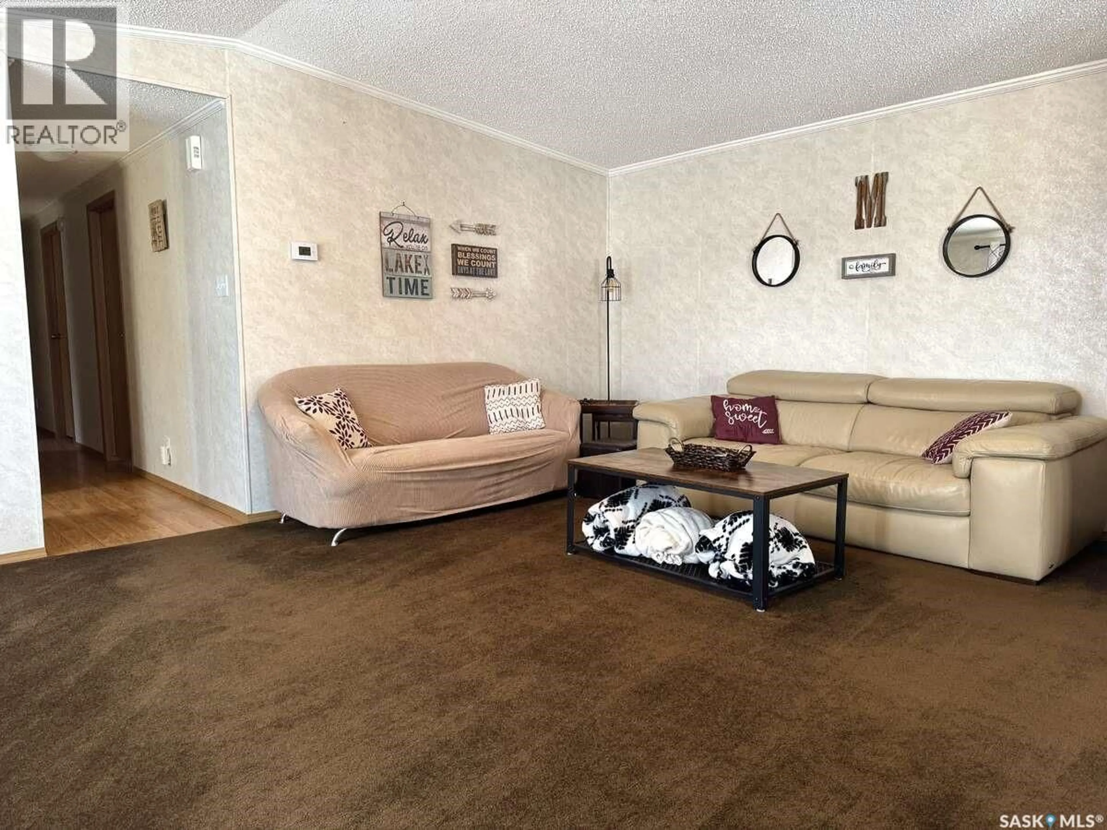 Living room with furniture, carpet floor for 113 MINNOW CRESCENT, Island View Saskatchewan S0G0L0