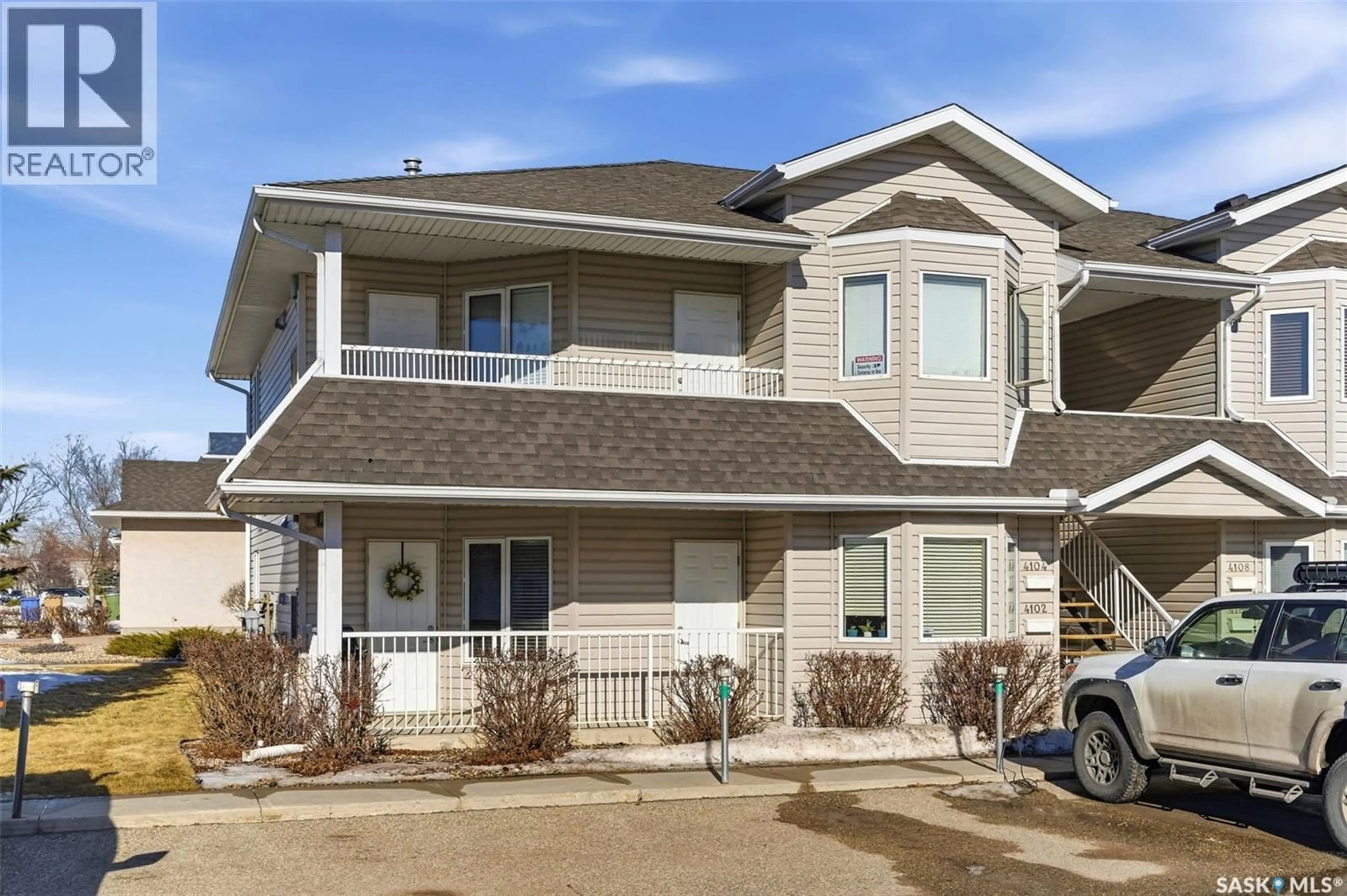 Home with vinyl exterior material, street for E - 4102 BUCKINGHAM DRIVE, Regina Saskatchewan S4V3A9