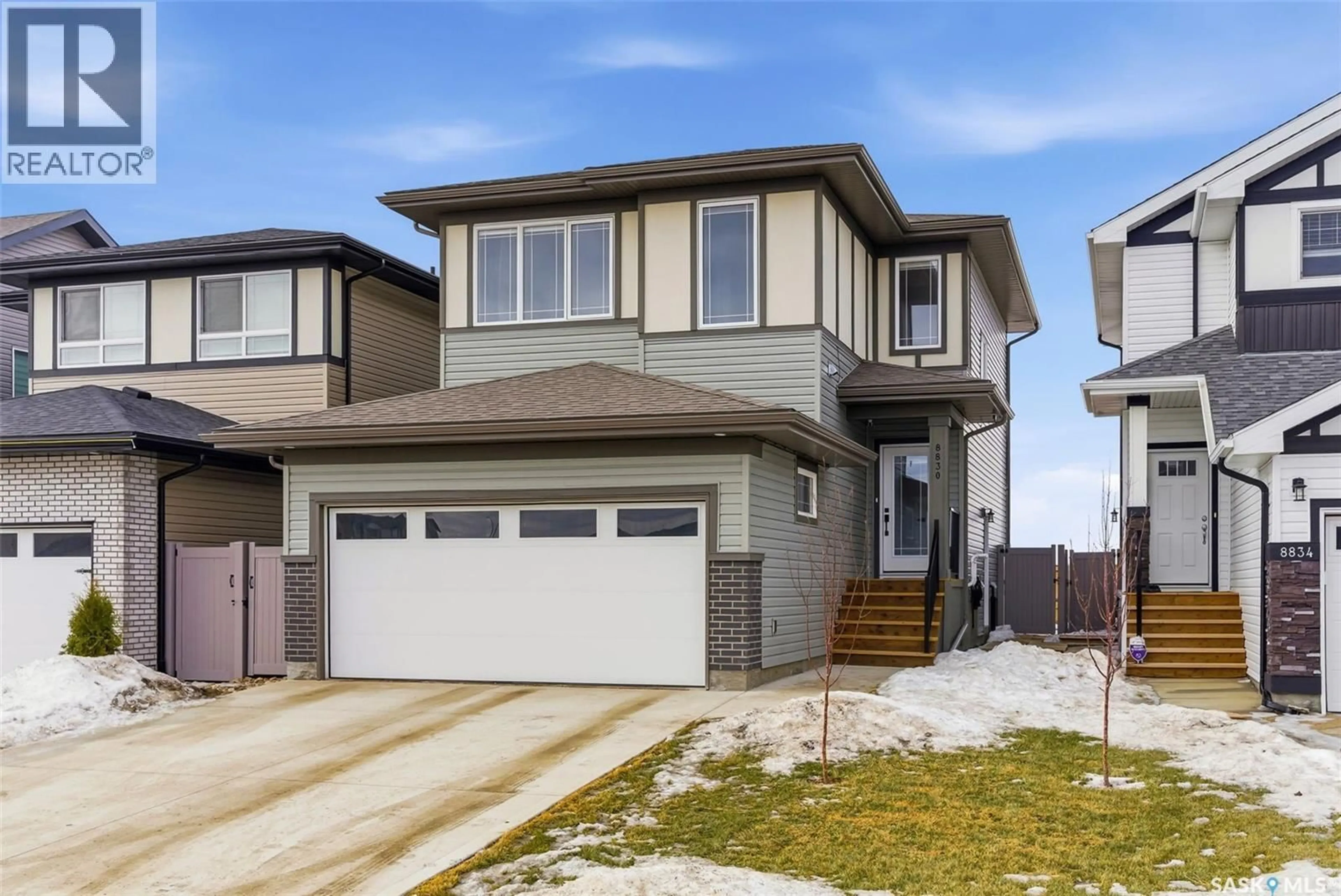 Home with vinyl exterior material, street for 8830 WHEAT CRESCENT, Regina Saskatchewan S4Y0H4