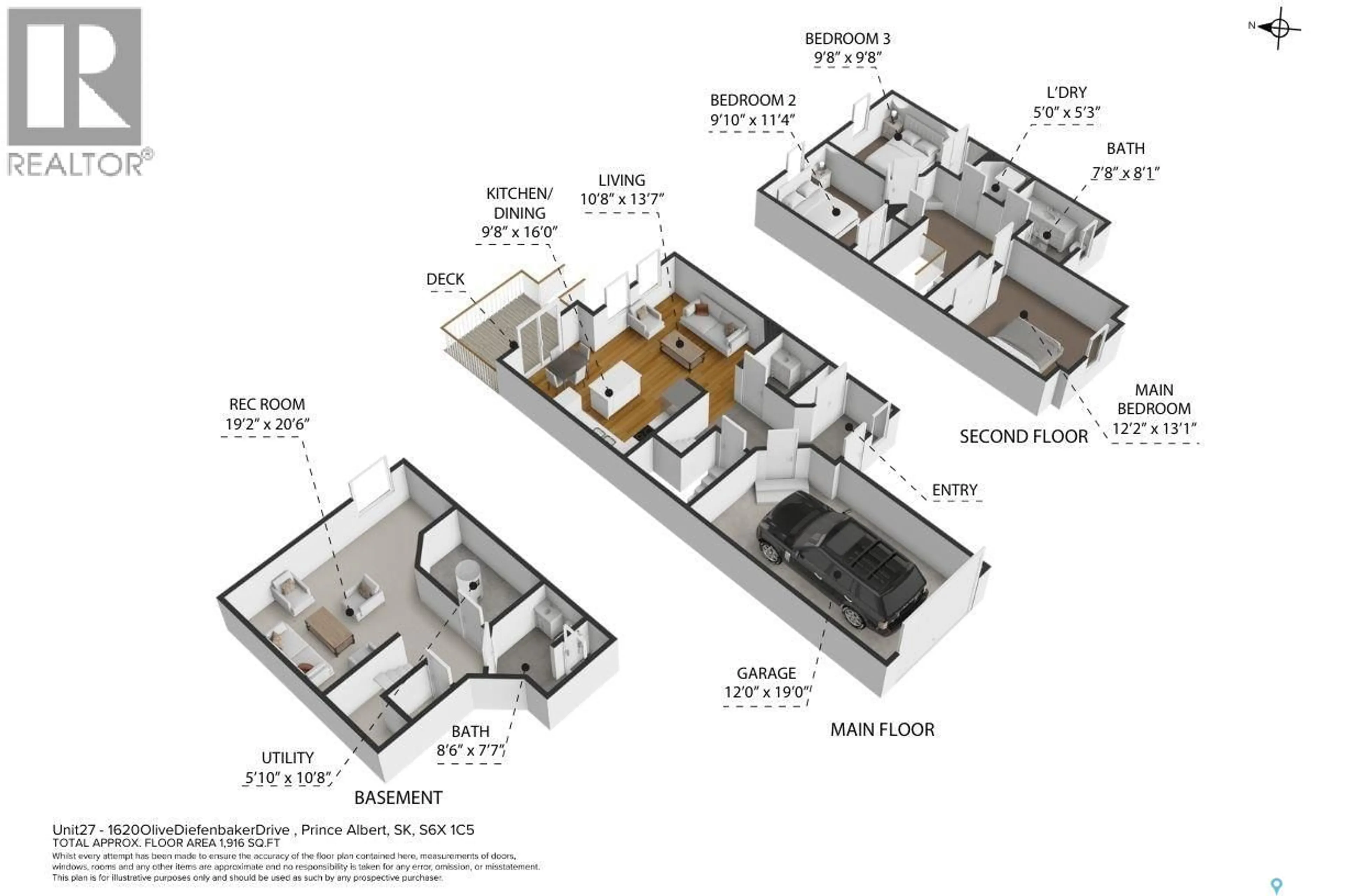 Floor plan for 27 - 1620 OLIVE DIEFENBAKER DRIVE, Prince Albert Saskatchewan S6X1C5