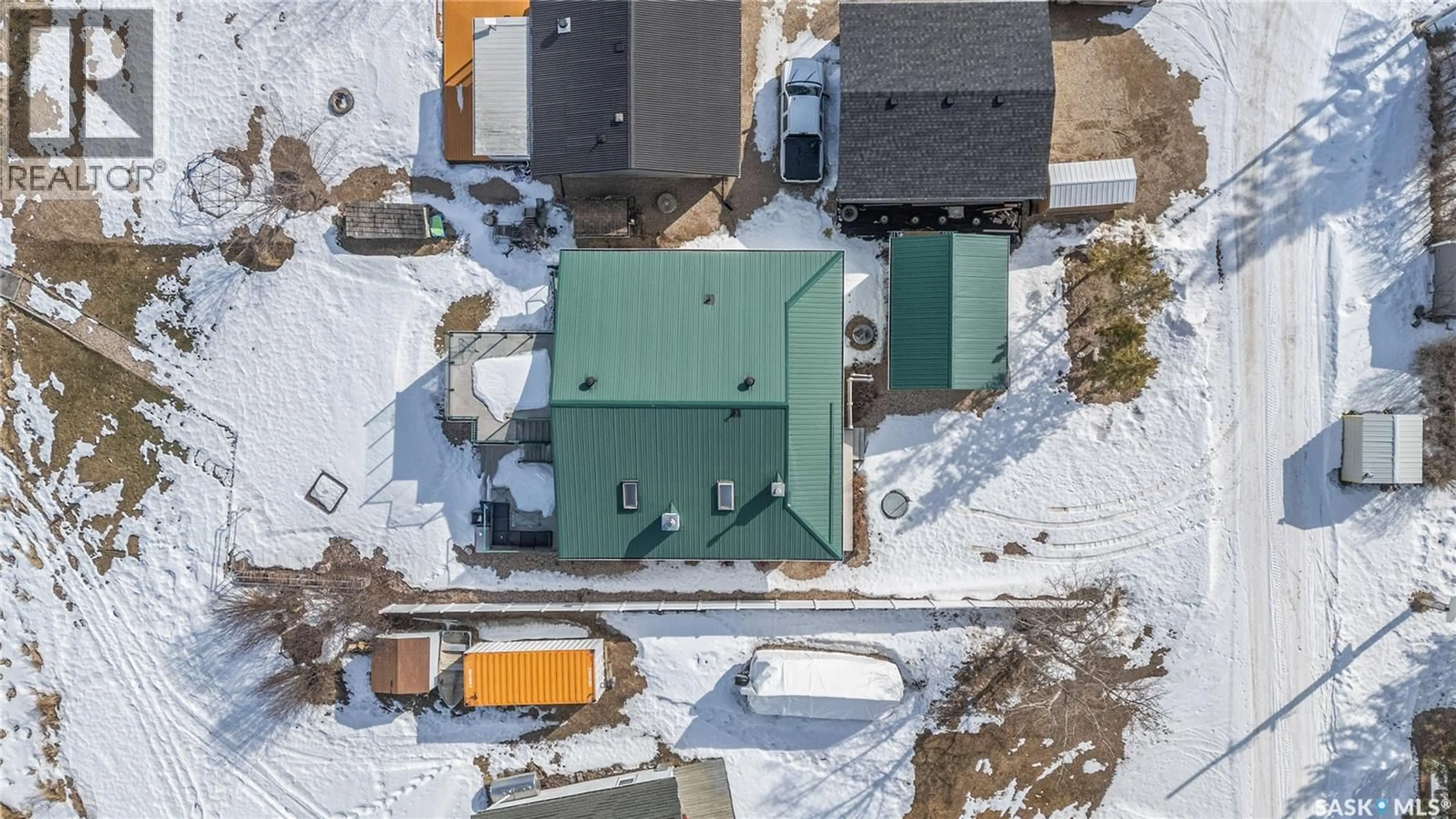 A pic from outside/outdoor area/front of a property/back of a property/a pic from drone, unknown for 108 IROQUOIS LAKE DRIVE, Iroquois Lake Saskatchewan S0J2G0